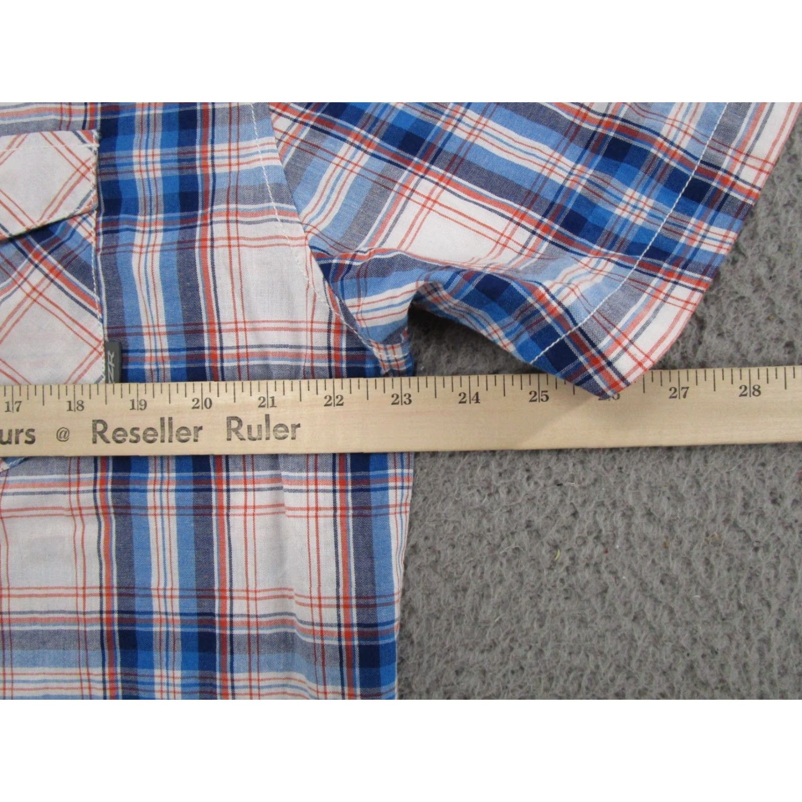 Vintage Polaris RZR Razor Mens Pearl Snap Shirt Sz L Plaid Short Sleeve Western shirt Button-Up Collared Casual Men’s Size US L / EU 52-54 / 3 - 5 Thumbnail
