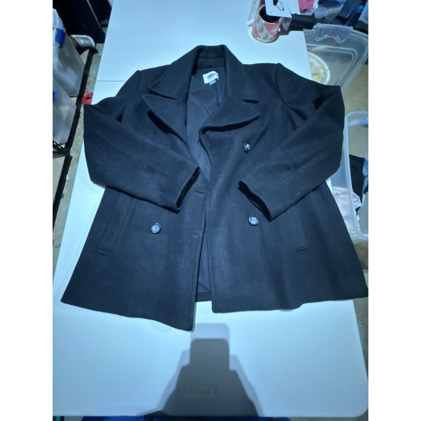 Old Navy Old Navy Women’s XL Black Peacoat Wool Blend Jacket Size XL / US 12-14 / IT 48-50 - 2 Thumbnail