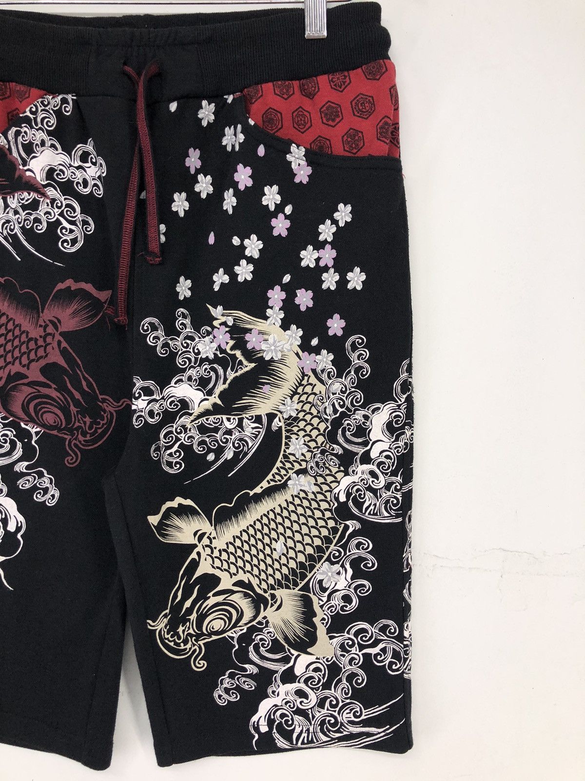 Harajuku Style Bullet Noise KOI Overprinted Short Pants