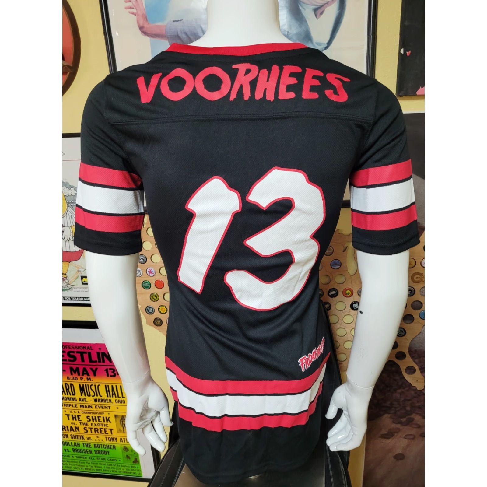 Vintage VINTAGE Friday the 13th Womens Jersey Shirt XS Jason Vorhees Black Horror T-Shirt Dress New Size XS / US 0-2 / IT 36-38 - 3 Thumbnail
