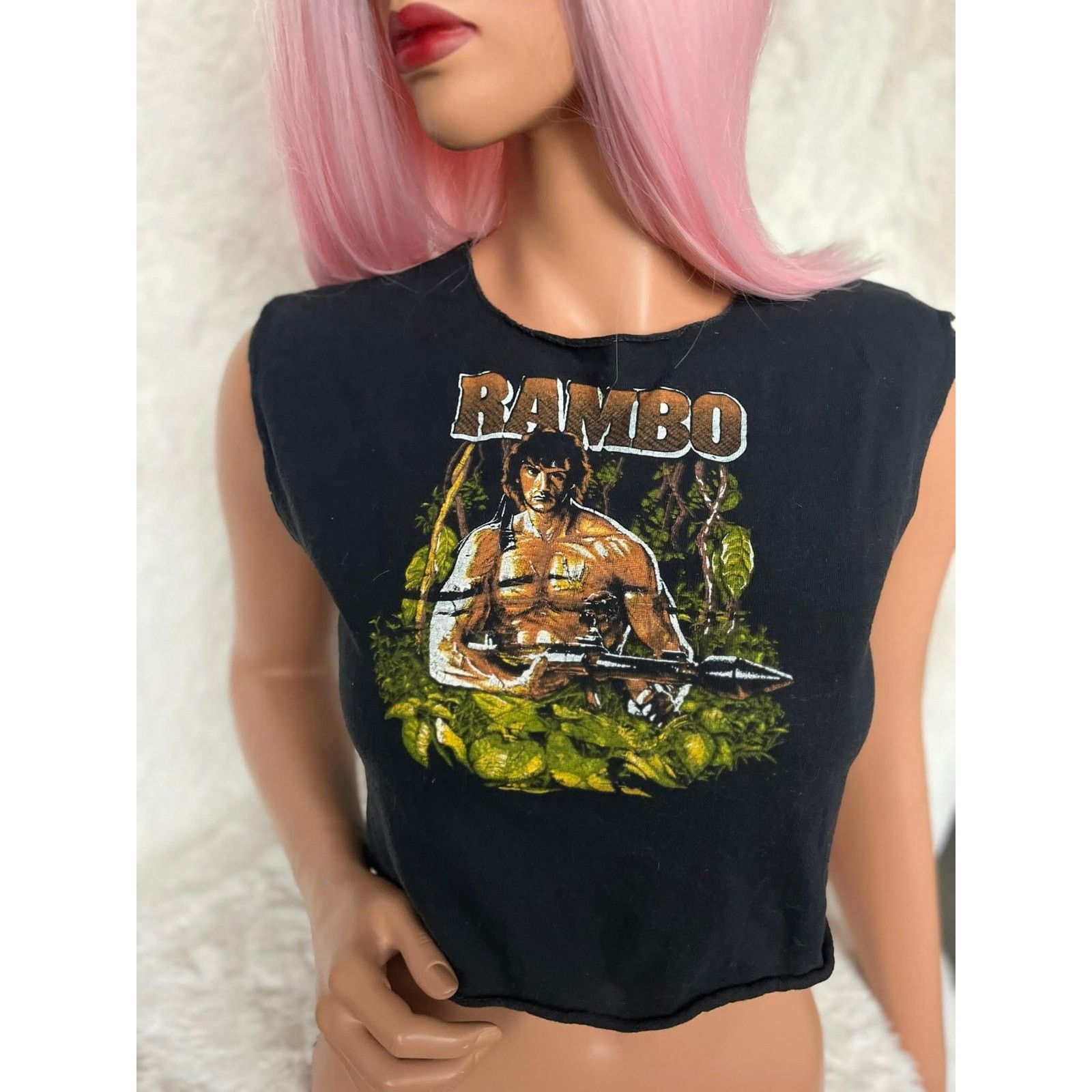 & Other Stories RARE RAMBO 1982 CROP TOP Size S / US 4 / IT 40 - 1 Thumbnail