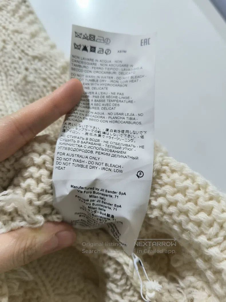 Jil Sander Jil Sander size 34 Cable Knit High-Neck Fringe Knit Short T Size S / US 4 / IT 40 - 6 Thumbnail