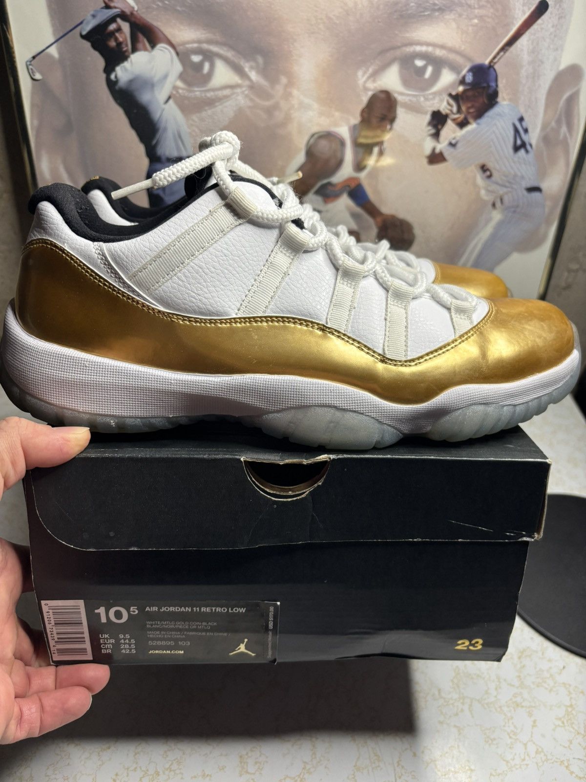 Jordan 11s Gold Ceremony 11s Jordan 11 Closing Ceremony On Feet