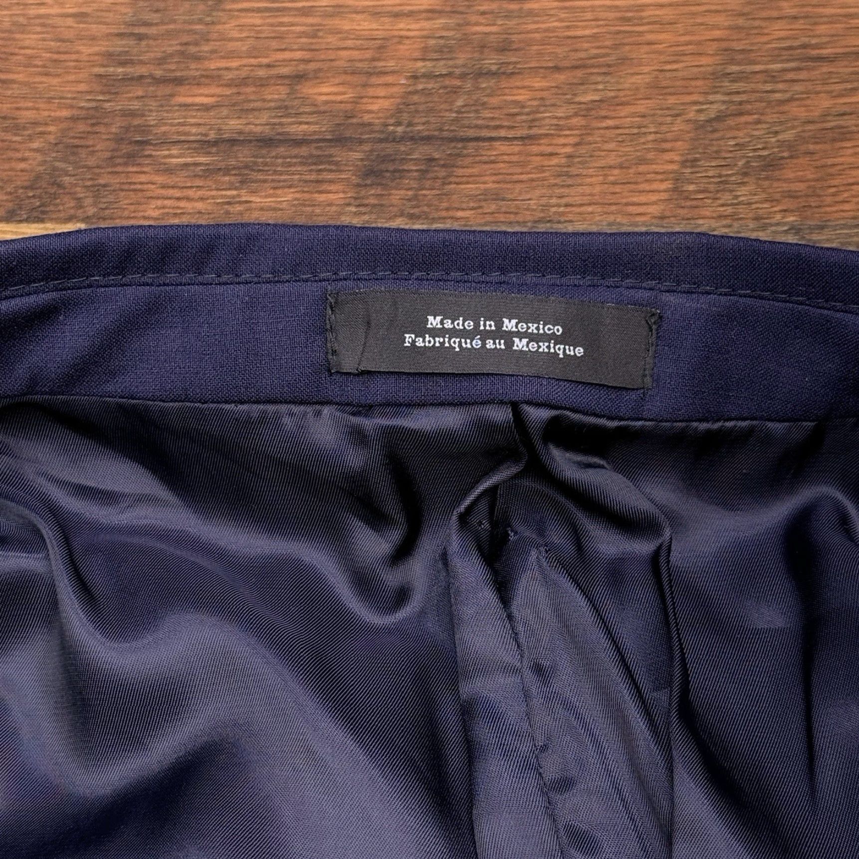 Nordstrom Nordstrom Sport Coat Blue Navy Wool Elastane 46 Long Notch Lapel Slim Fit Single-Breasted 2-Button Dry Clean Only Vent Blazer Men Size 46R - 5 Thumbnail