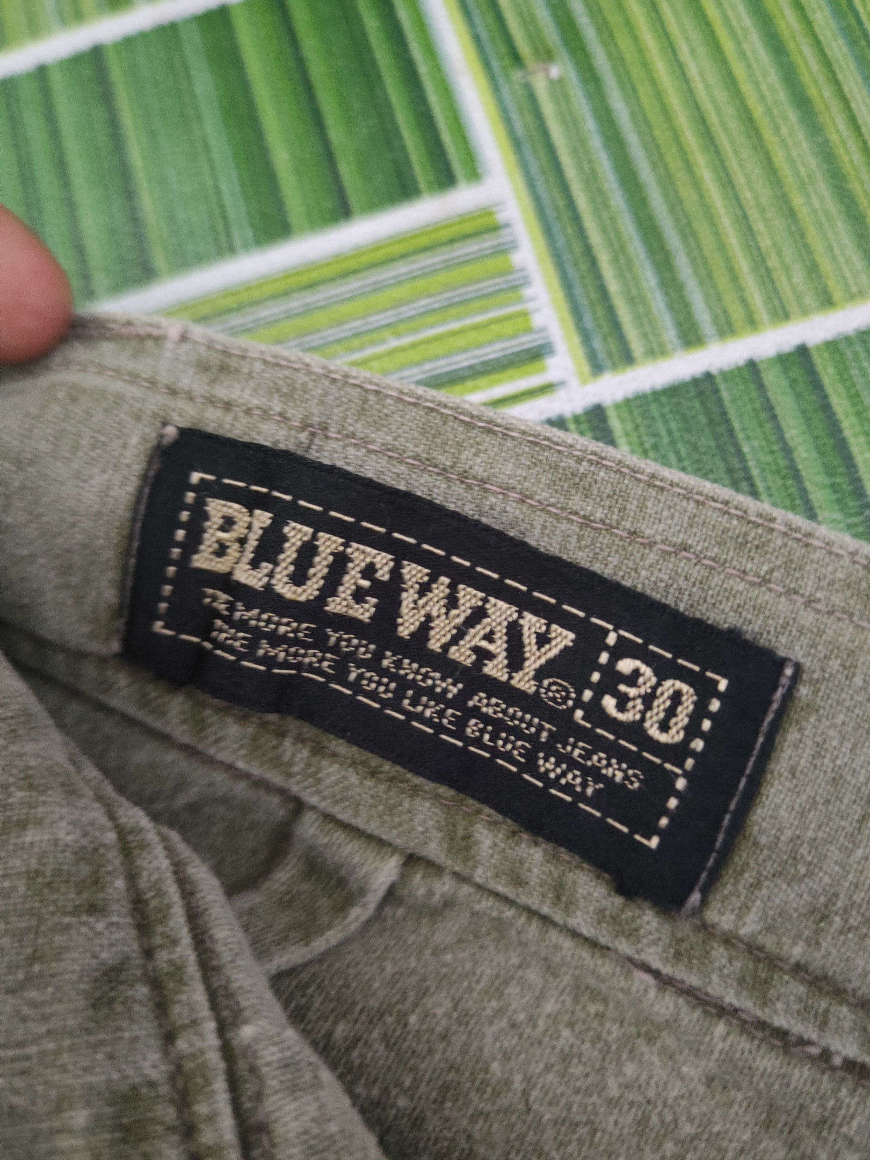 Japanese Brand DL Blue Way Green Faded Multipocket Cargo Pants #46-228T Size US 28 / EU 44 - 15 Thumbnail