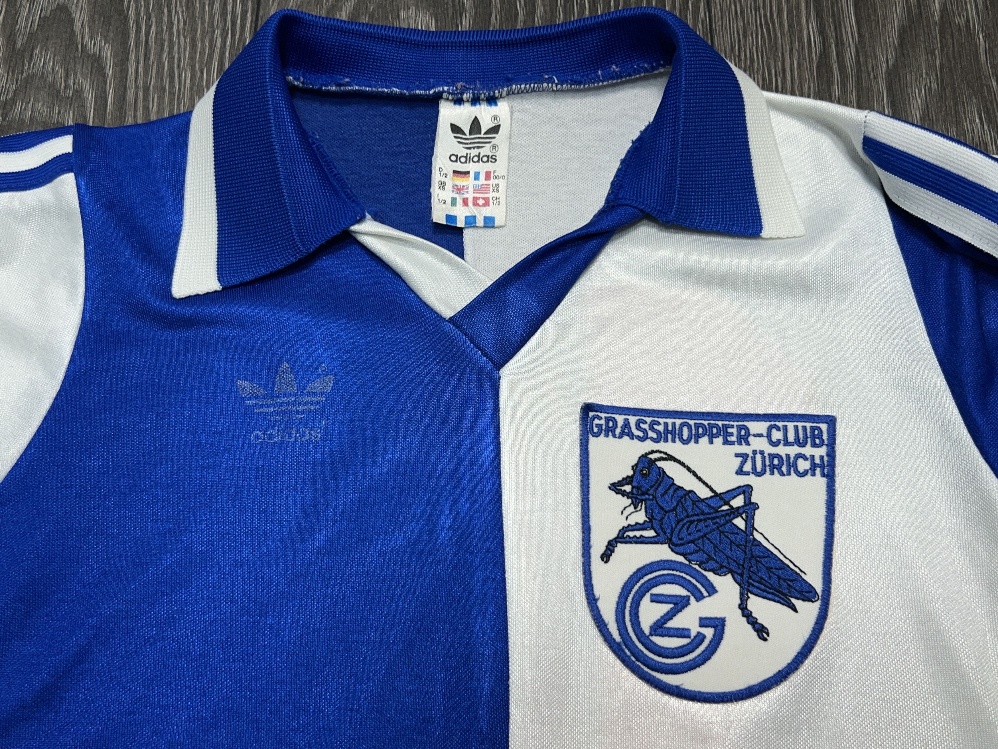 Adidas 1980s Grasshopper Club Zurich Long Sleeve Jersey Football Size US XXS / EU 40 - 4 Thumbnail
