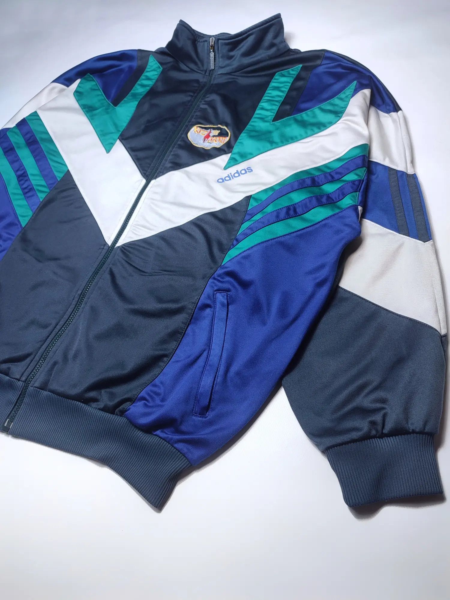 Adidas Adidas 90s Vintage Retro Zip Track Jacket Size US XL / EU 56 / 4 - 7 Thumbnail