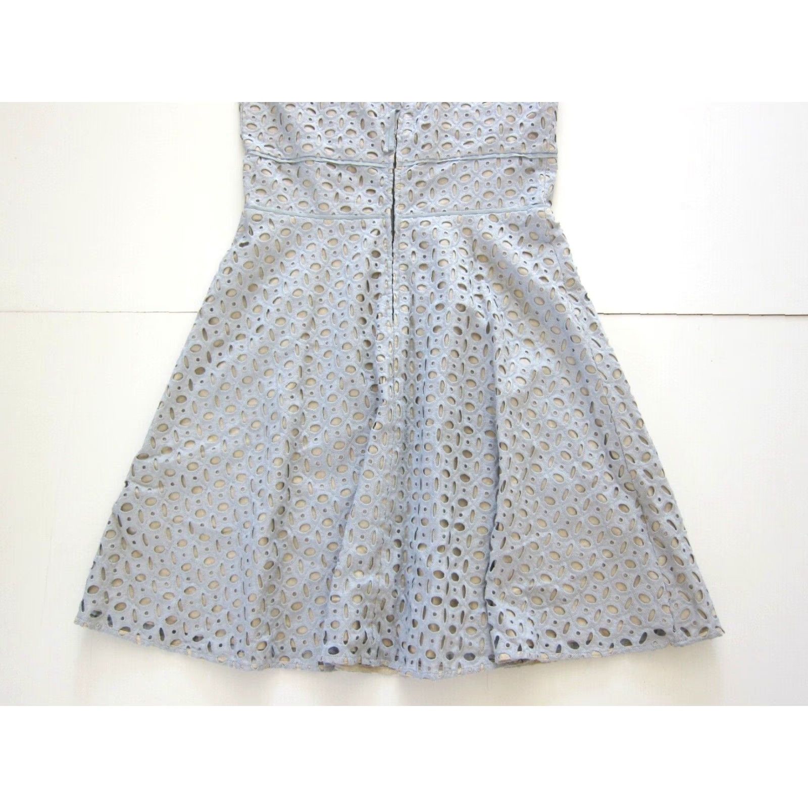 Loft Ann Taylor Loft Cotton Light Blue Floral Embroidered Sleeveless Tank Dress 4 Size S / US 4 / IT 40 - 6 Thumbnail