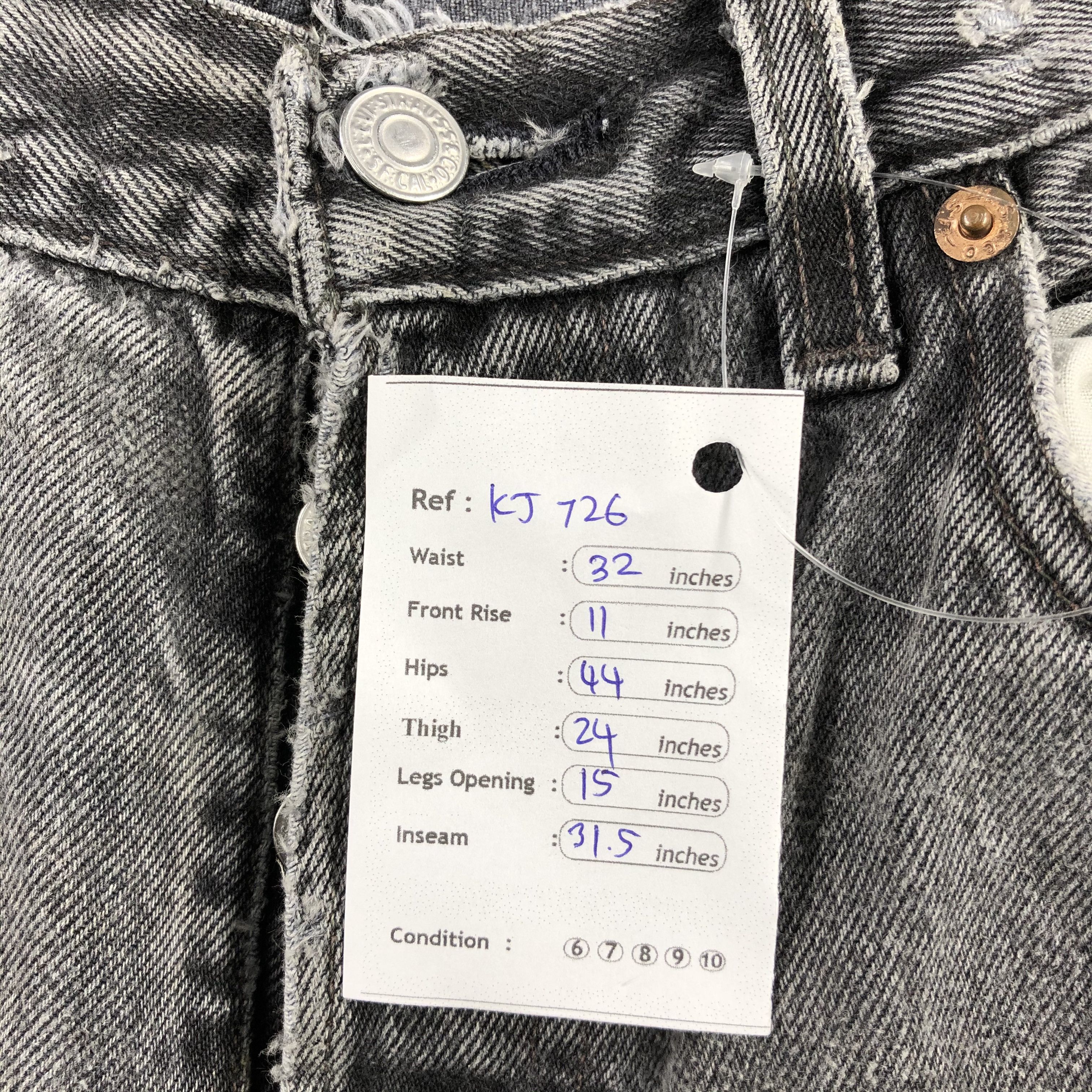 Levi's Vintage Levis 501 Jeans Patchwork Faded Black Denim KJ726 Size US 32 / EU 48 - 17 Thumbnail