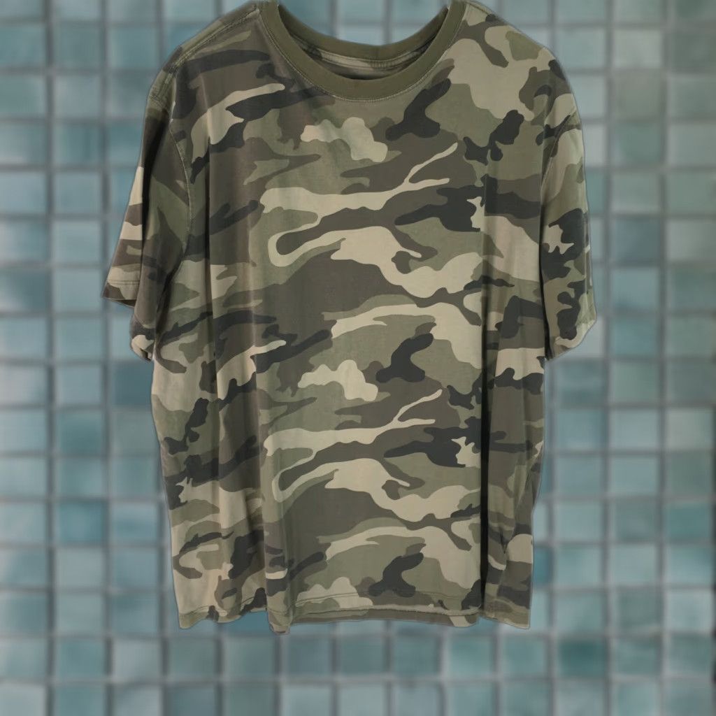 Faded Glory Faded Glory Camouflage T-Shirt Boys XL Green Short Sleeve Casual Size US XL / EU 56 / 4 - 1 Thumbnail