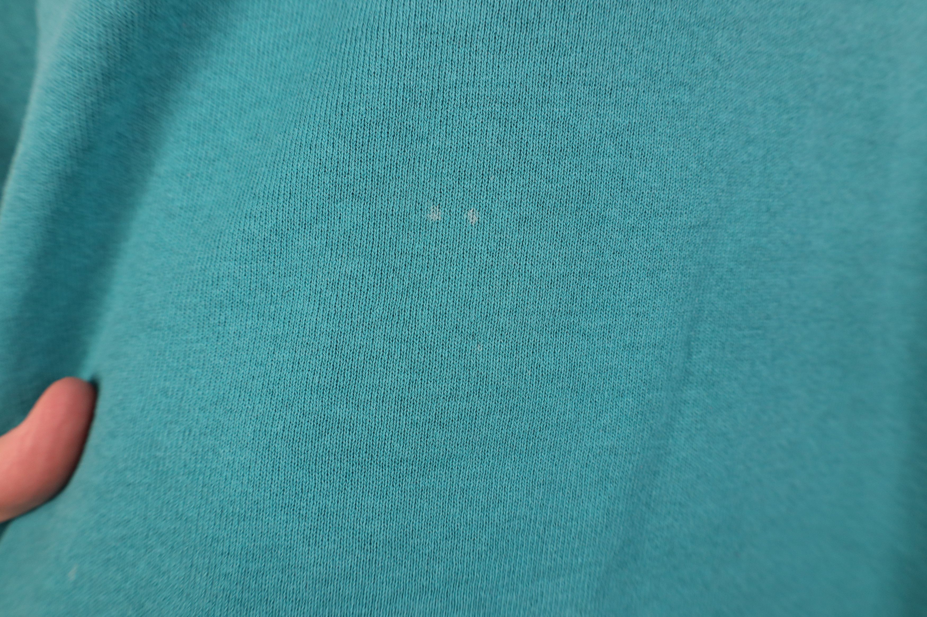 Vintage Vintage 90s Streetwear Blank Crewneck Sweatshirt Teal USA Size US XL / EU 56 / 4 - 4 Thumbnail