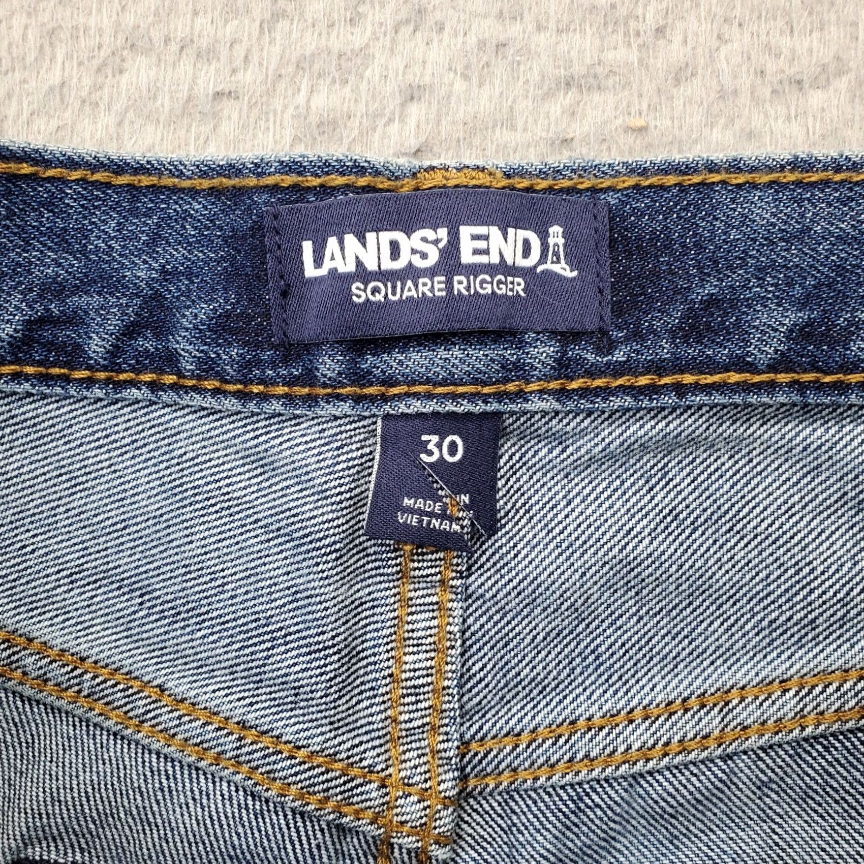 Lands' End Lands' End Jeans: Mens Size 30 Blue Denim Straight Leg 5-Pocket Regular Fit NWOT Size US 30 / EU 46 - 7 Thumbnail