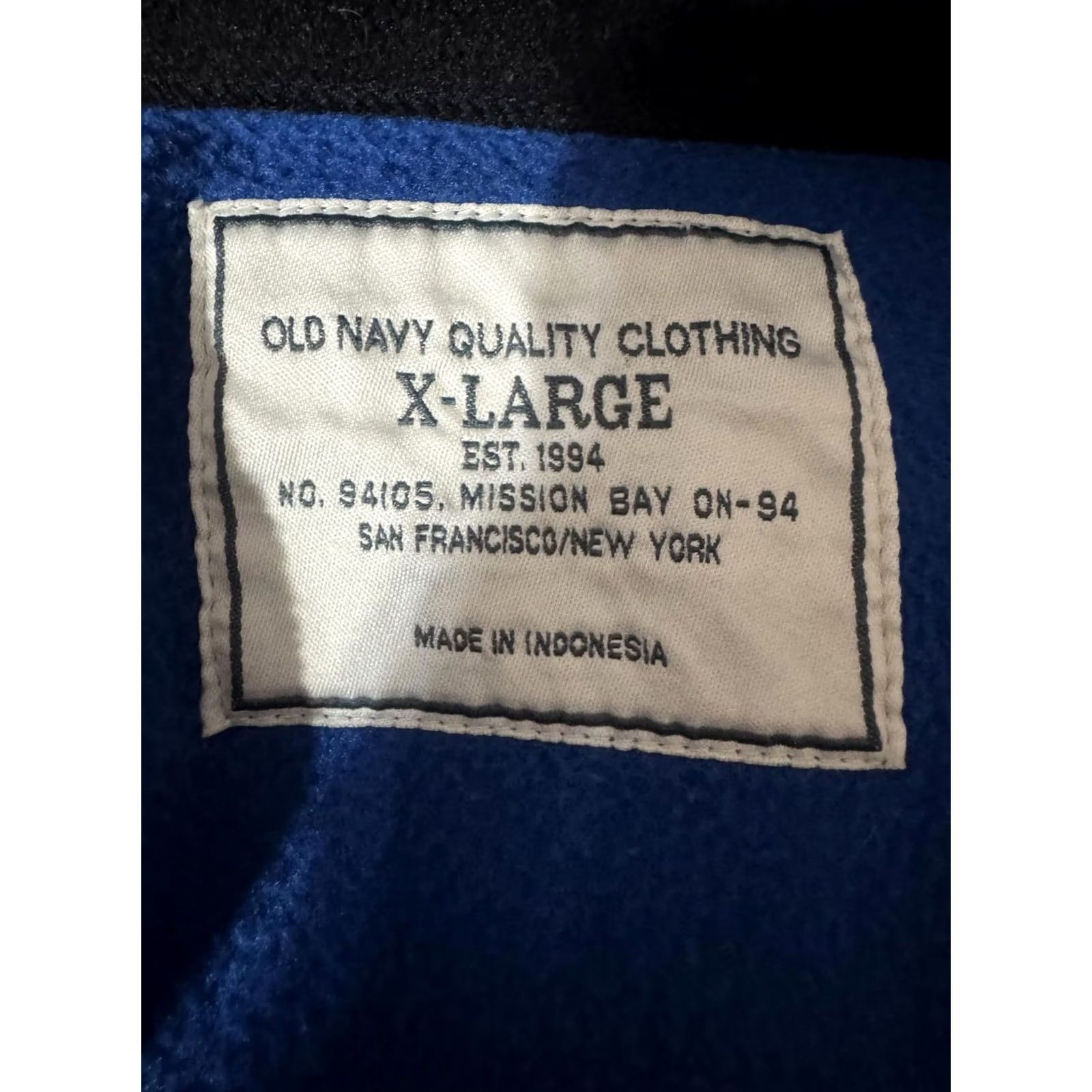 Old Navy VINTAGE Old Navy Men’s Blue Fleece Quarter-Zip Pullover Jacket XL Size US XL / EU 56 / 4 - 3 Thumbnail