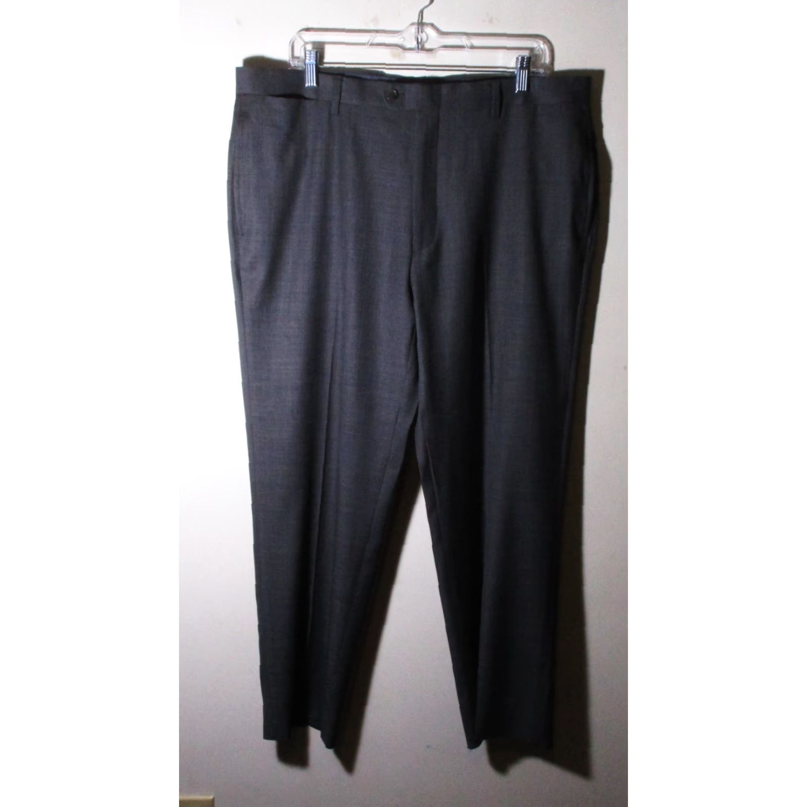 Tommy Hilfiger TOMMY HILFIGER Gray 100% Wool Flat Dress Pants Men 38W 29L Size US 38 / EU 54 - 2 Thumbnail
