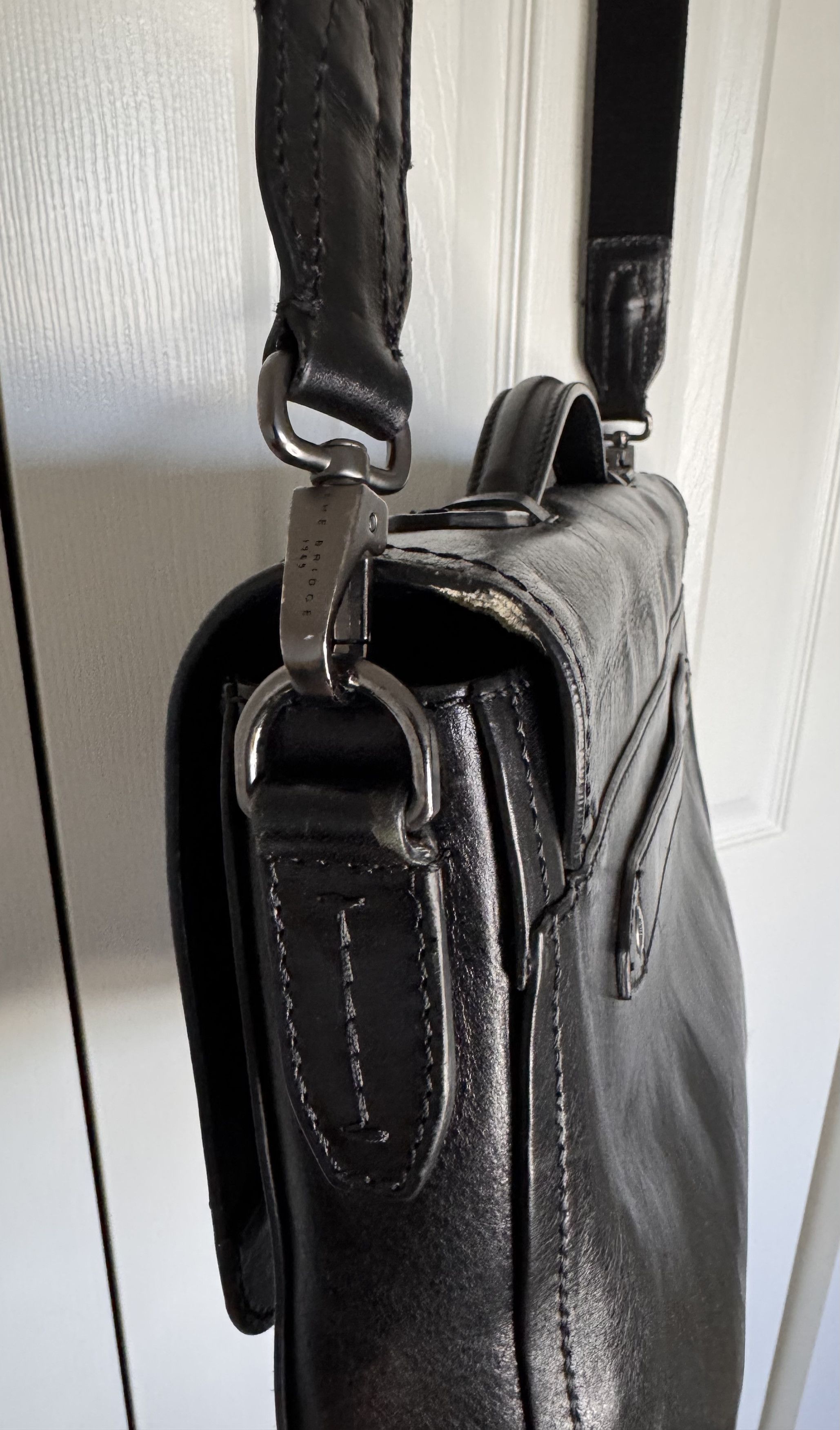 Other The Bridge - Italian Premium Black Leather Laptop Briefcase Size ONE SIZE - 9 Thumbnail