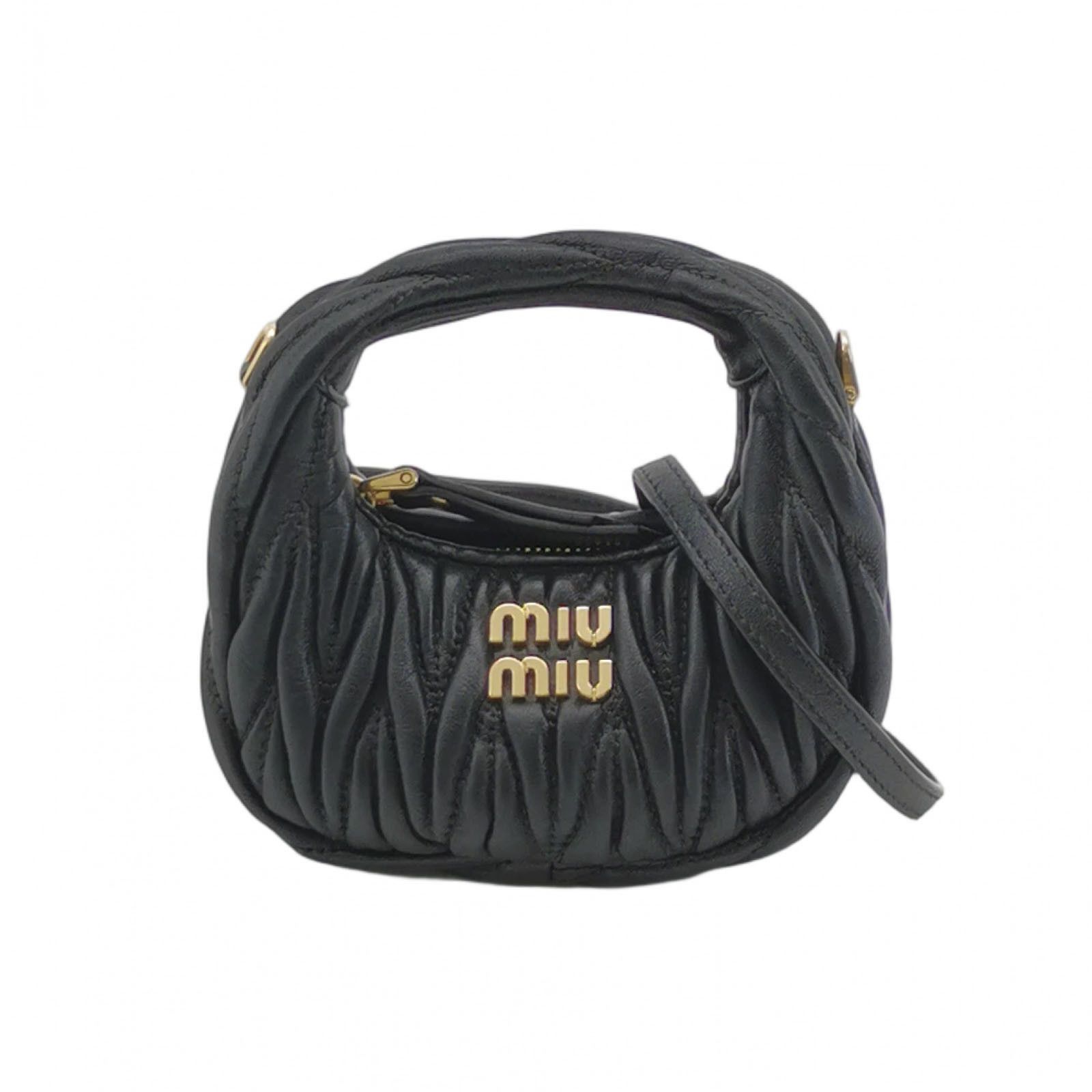 Miu Miu Miu Miu Wander Quilted Leather Mini Crossbody Bag Size ONE SIZE - 1 Thumbnail