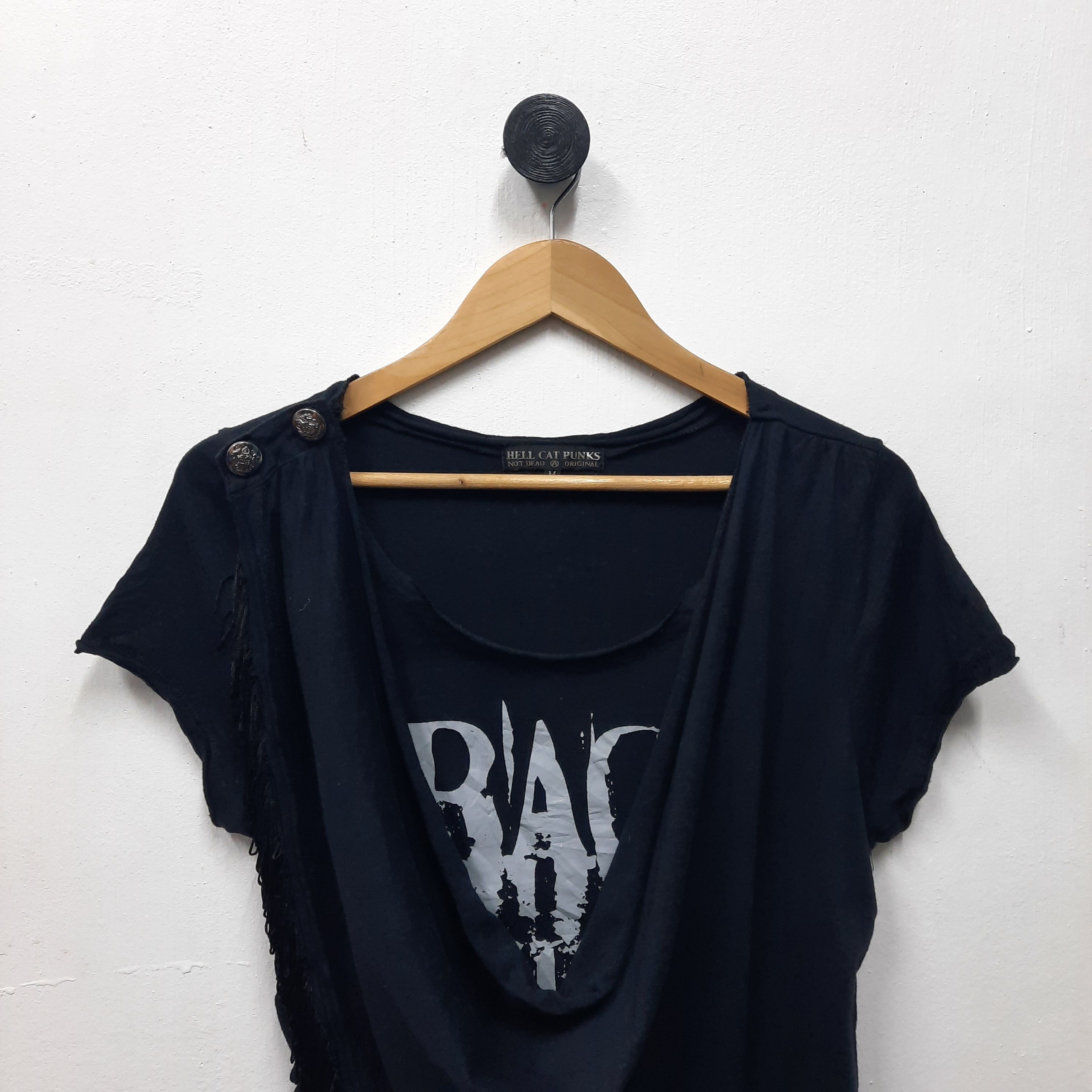 14th Addiction ☠️ Hell cat punks 'back to hell' punk rock gothic emo shirt Size M / US 6-8 / IT 42-44 - 4 Thumbnail