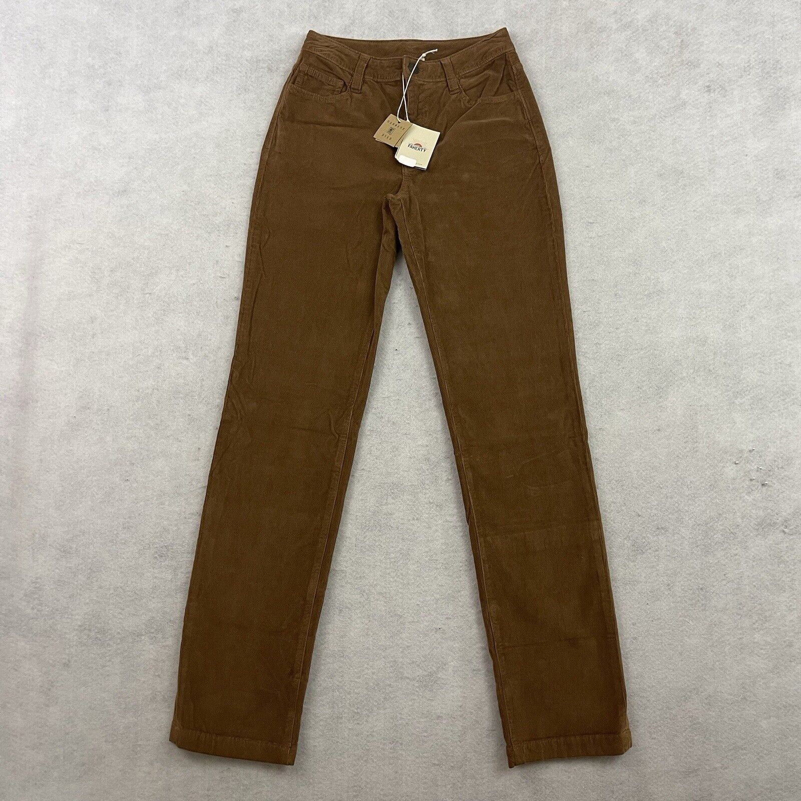 Faherty Faherty Corduroy Pants Womens 25 Brown Stretch Cord Julianne Size 25" / US 0 / IT 36 - 3 Thumbnail