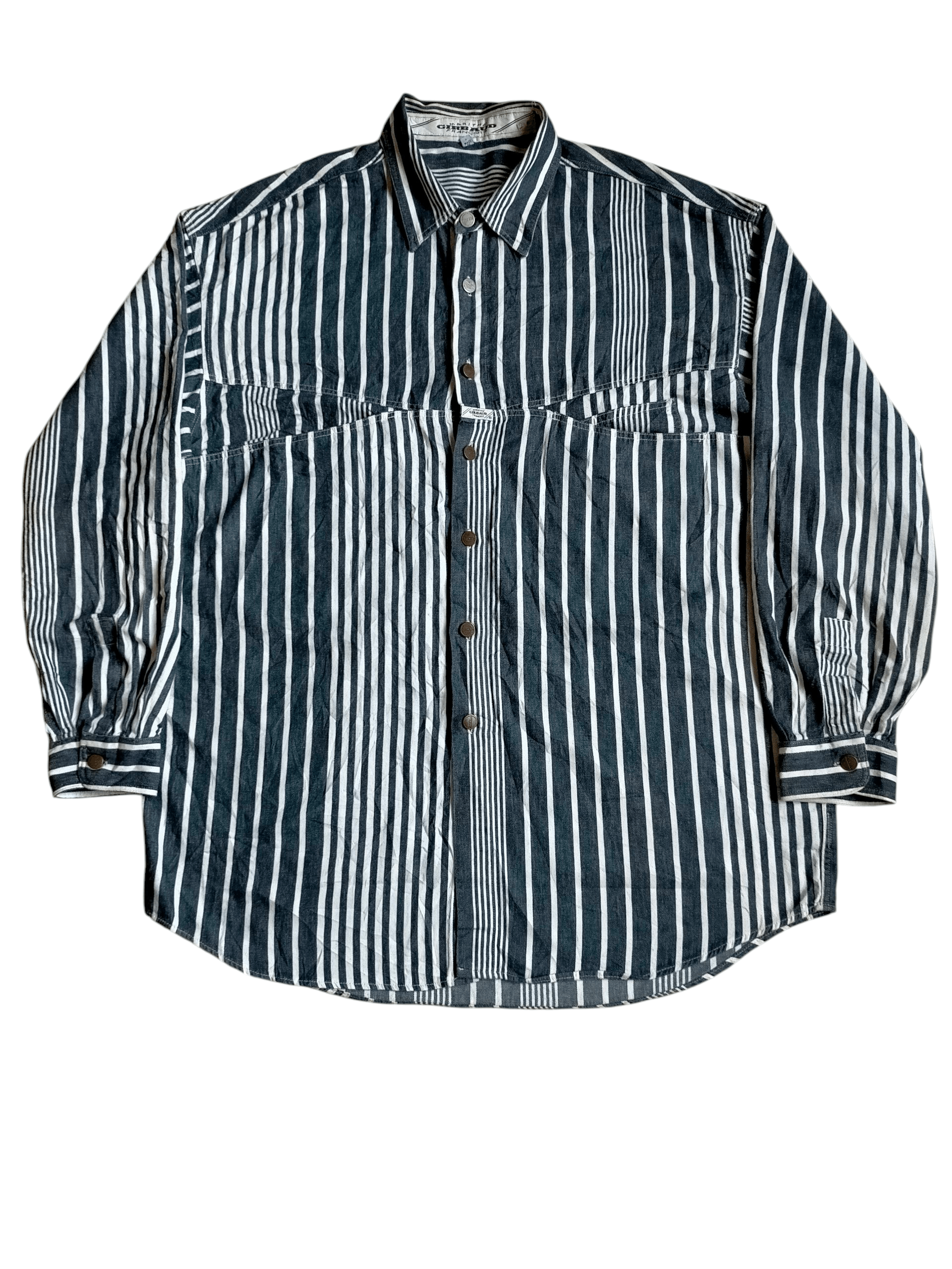 Marithe + Francois Girbaud Marithe +Francois Girbaud Hickory Striped Denim Button ups Size US M / EU 48-50 / 2 - 1 Thumbnail