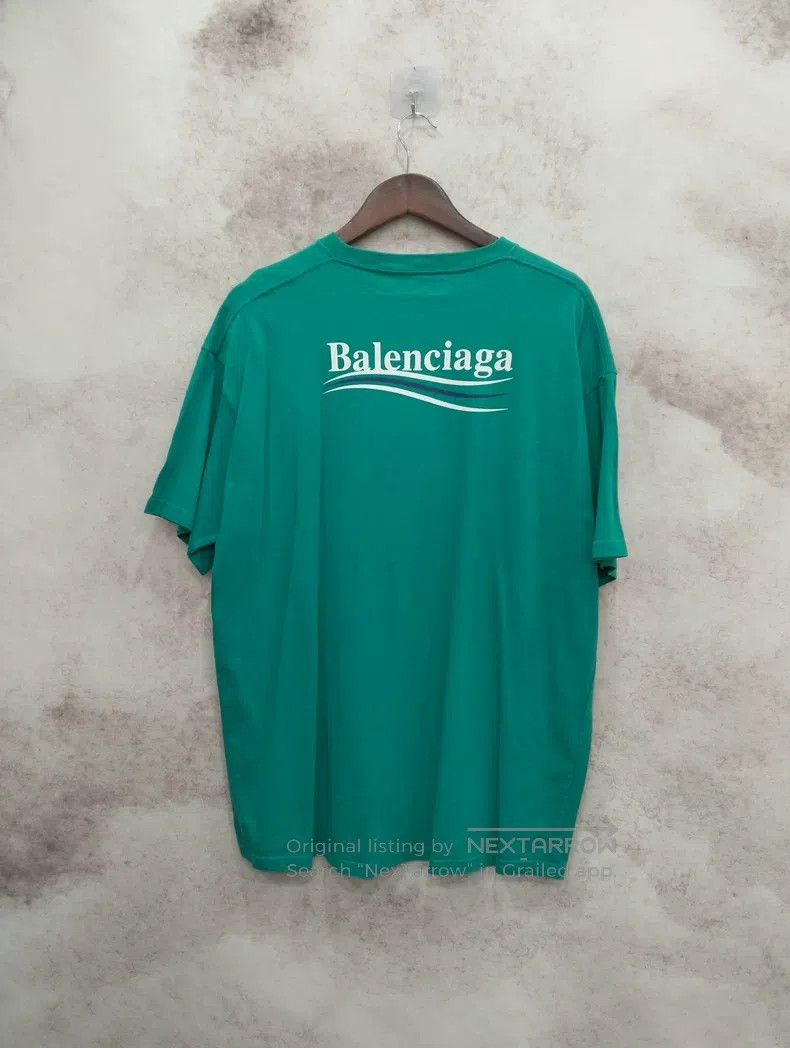 Balenciaga Balenciaga Blue Destroyed Coke Short Sleeve Size US L / EU 52-54 / 3 - 2 Thumbnail