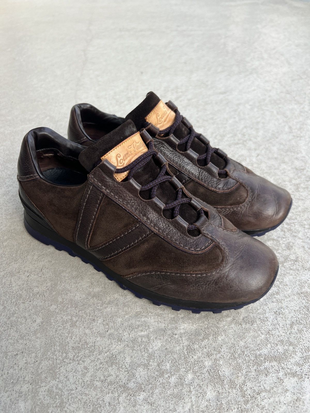 Louis Vuitton Sneakers Brown Leather Shoes, Men's (Size 8.5)