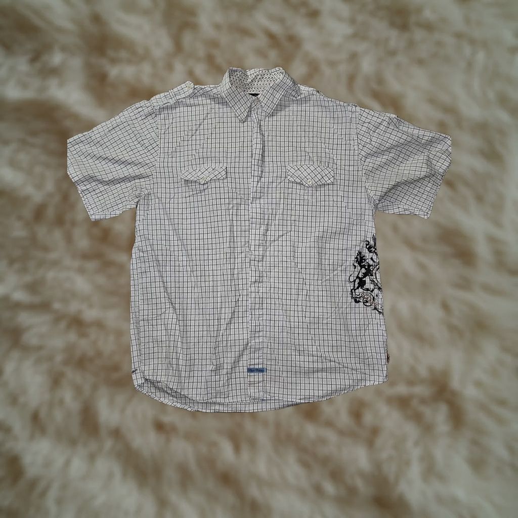 English Laundry VINTAGE English Laundry Shirt Mens 2XLT White Check Classic Embroidered Short Sleeve Size US XXL / EU 58 / 5 - 1 Thumbnail