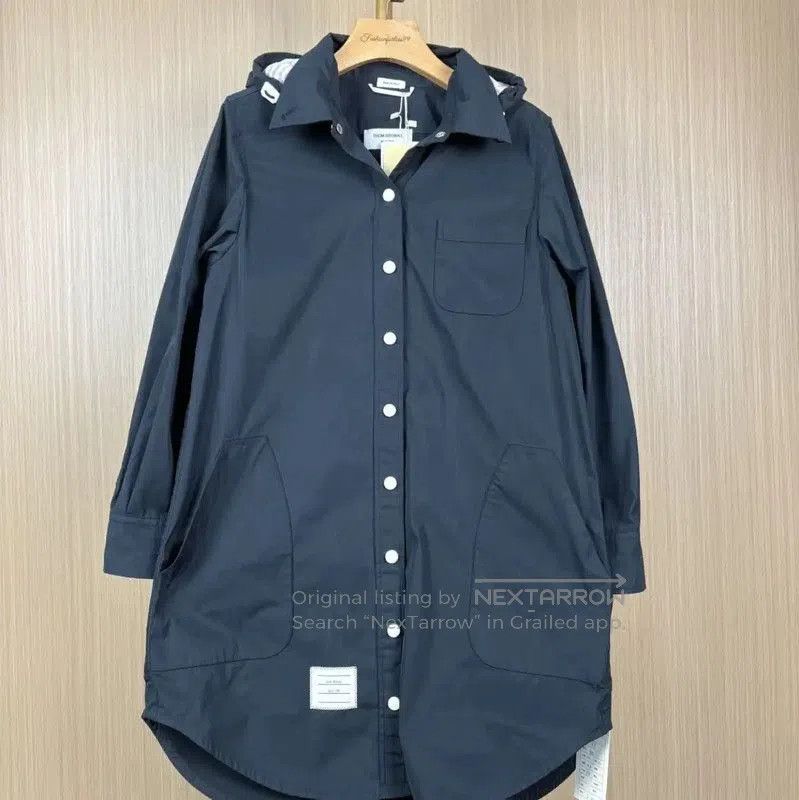 Thom Browne Women's Black Polyester Raincoat .