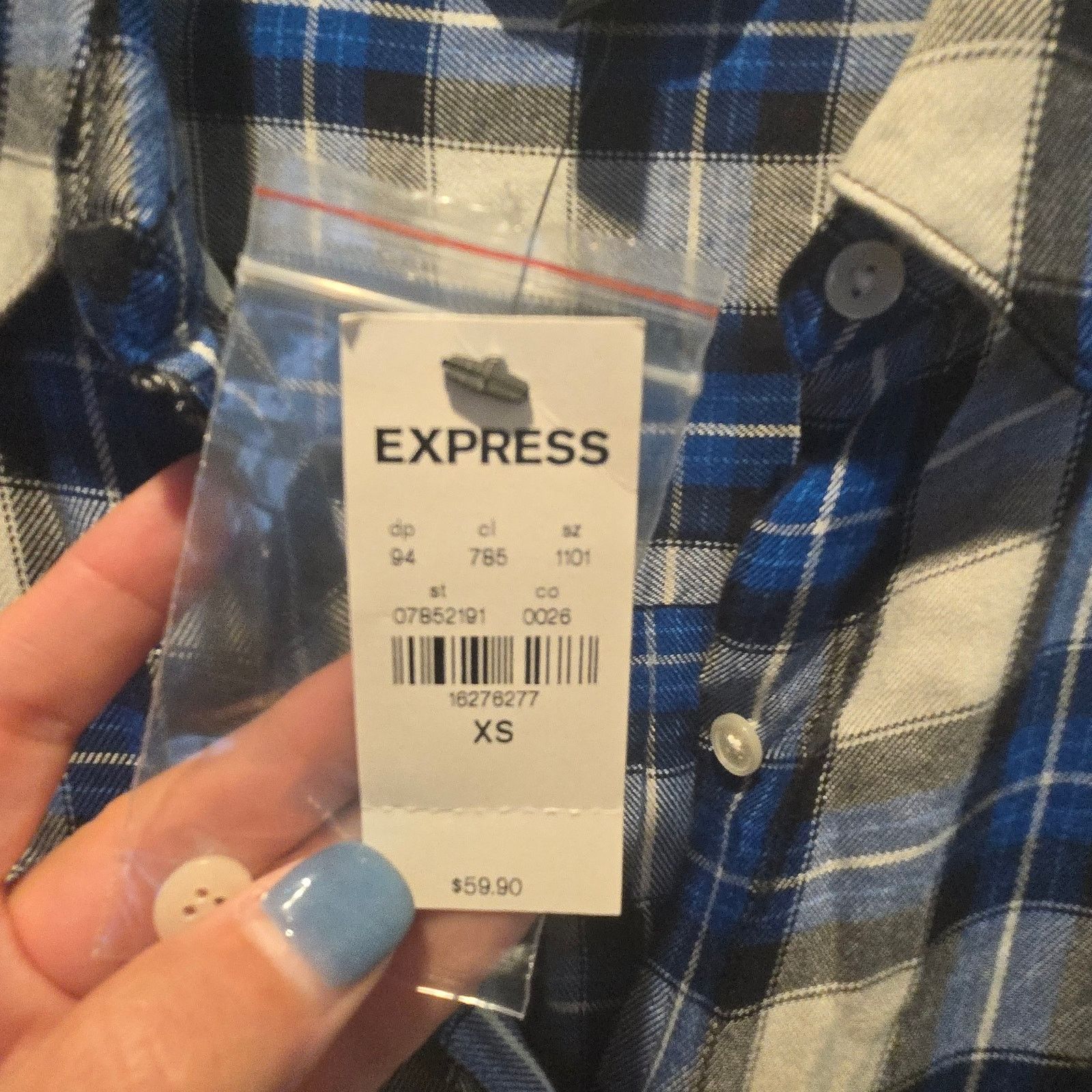 Express NWT Express Women plaid shirt dress sz XS Size XS / US 0-2 / IT 36-38 - 4 Thumbnail
