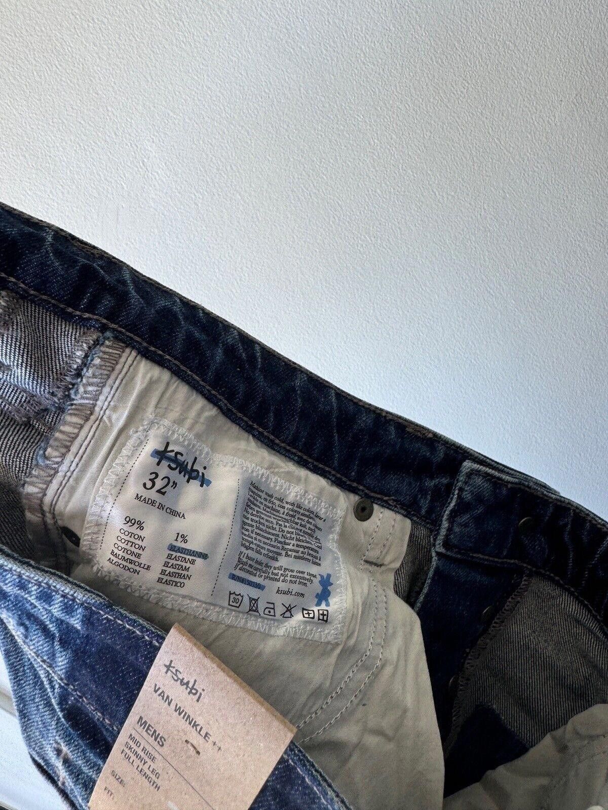 Ksubi new Ksubi mens denim jean jeans 32 van winkle runaway blue Size US 32 / EU 48 - 8 Thumbnail