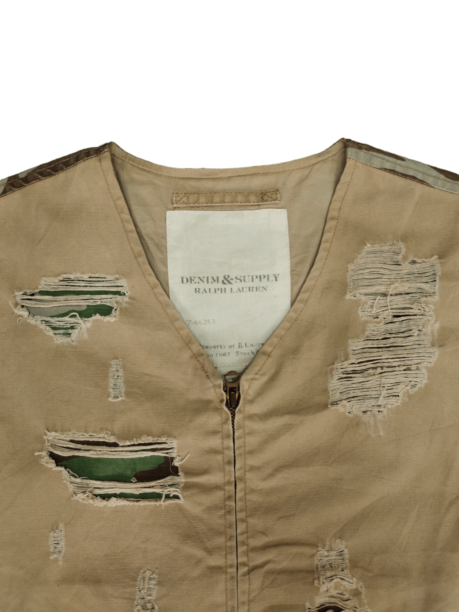 Denim & Supply Ralph Lauren Denim And Supply Ralph Lauren Camouflage Distress Style Vest Size US S / EU 44-46 / 1 - 4 Thumbnail