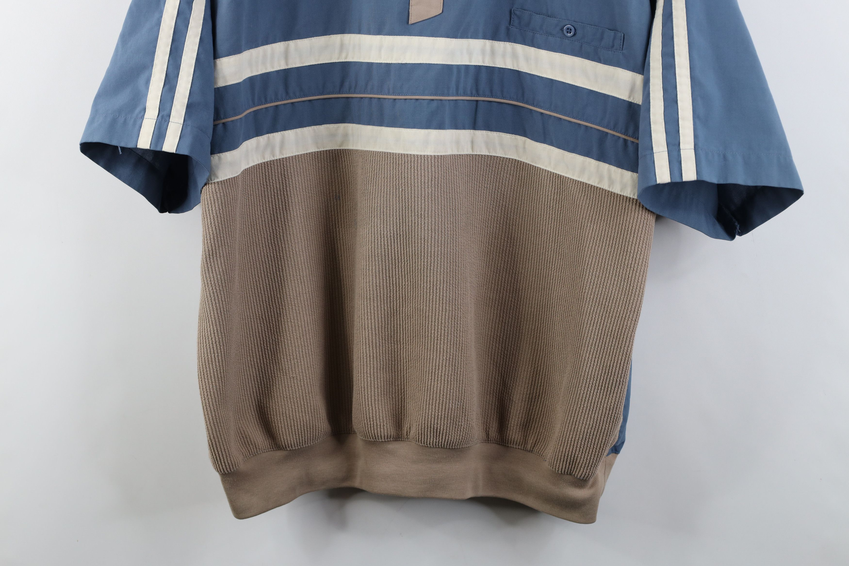 Vintage Vintage 90s Streetwear Panel Ribbed Knit Pullover Polo Shirt Size US XL / EU 56 / 4 - 3 Thumbnail