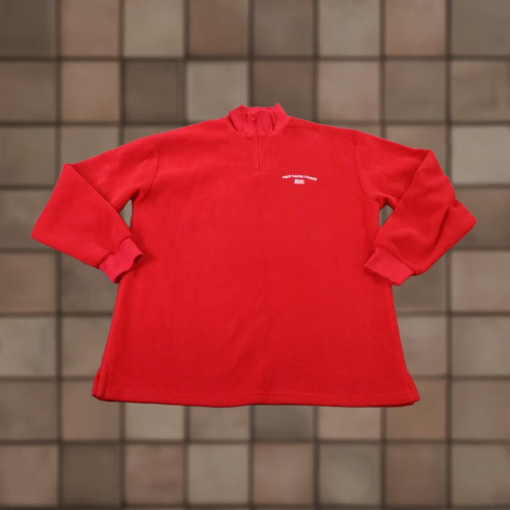 Polo Ralph Lauren VINTAGE Polo Ralph Lauren Jacket Mens XL Fleece Pullover Sweater USA Flag Size US XL / EU 56 / 4 - 1 Thumbnail