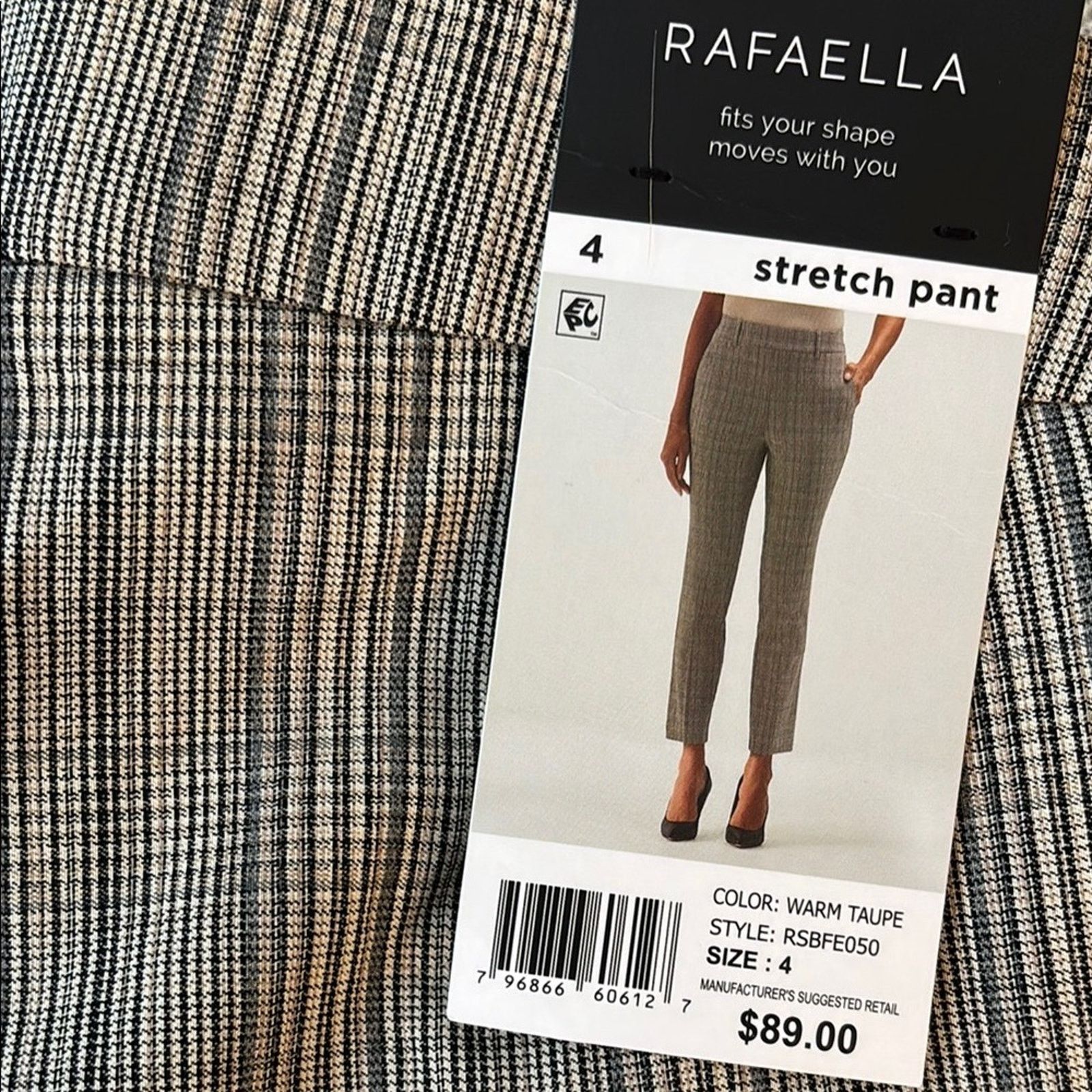 The Unbranded Brand Rafaella Women's Brown Cropped Plaid Pants - Size Small Size 27" / US 4 / IT 40 - 4 Thumbnail