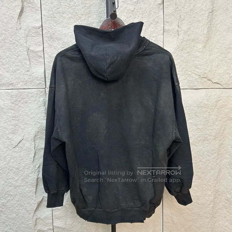 Balenciaga Balenciaga Mud-Dyed Zip-Up Hooded Sweatshirt Size US S / EU 44-46 / 1 - 2 Thumbnail