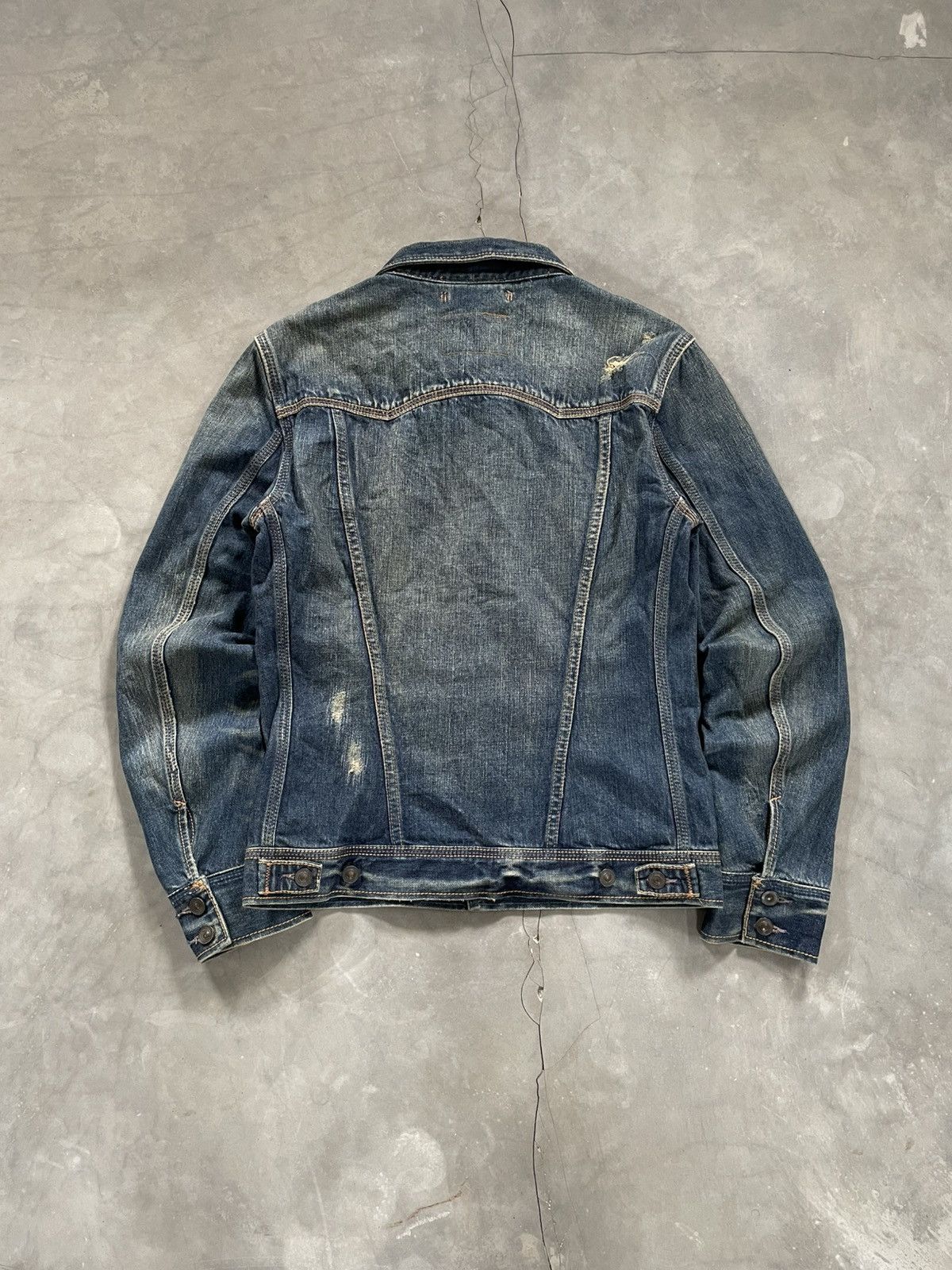 GOA GOA Selvedge Distressed Denim Jacket Hair on Hide Patch Size US M / EU 48-50 / 2 - 16 Thumbnail