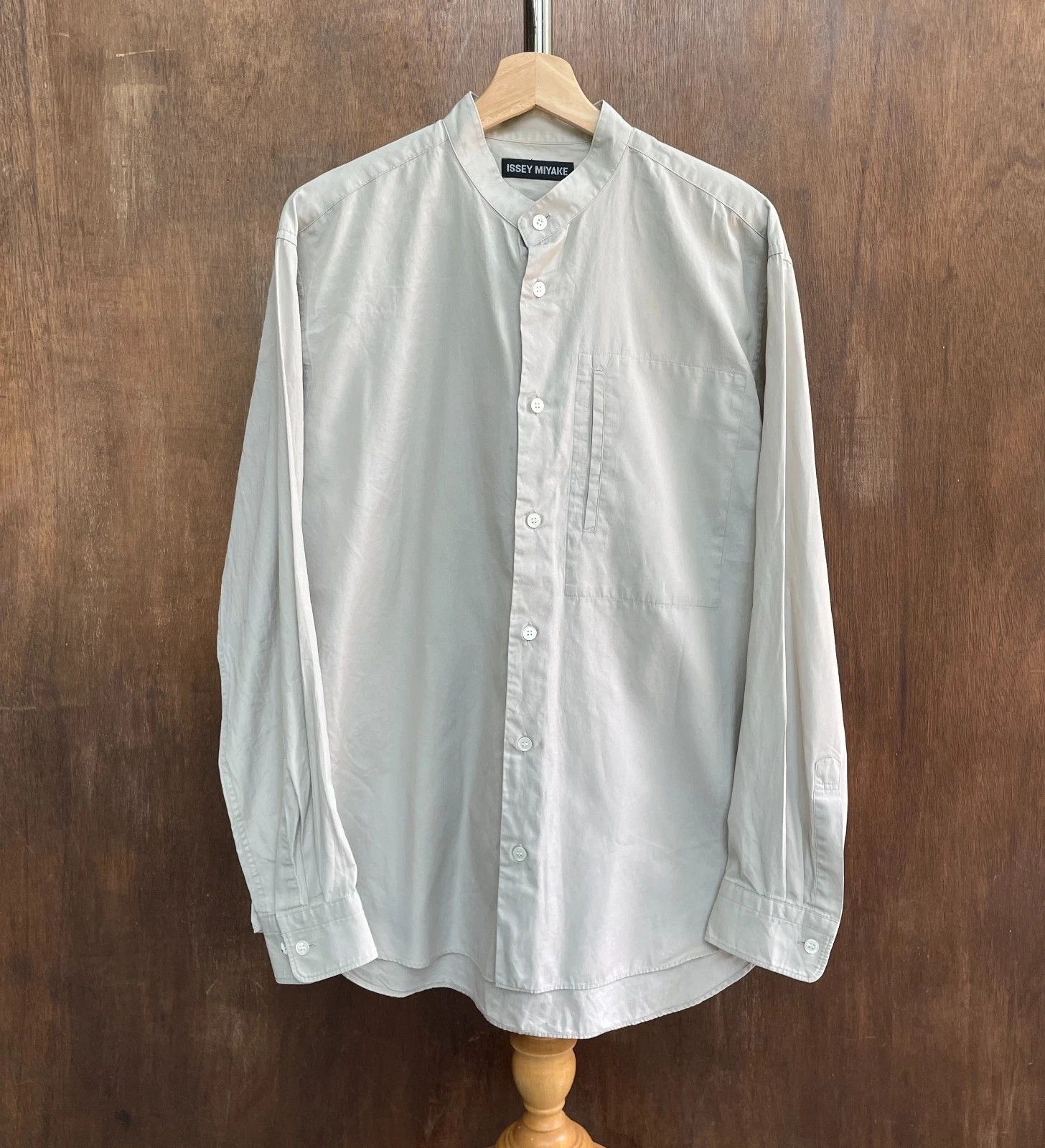 Issey Miyake ISSEY MIYAKE Classic Shanghai Collar Shirt Side Pocket Size US L / EU 52-54 / 3 - 1 Thumbnail