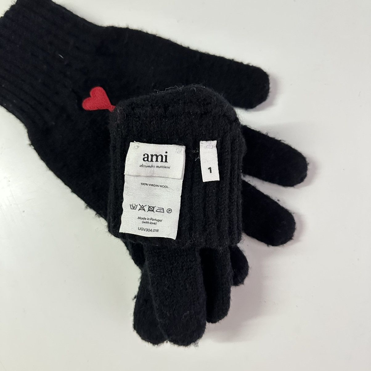 AMI Rare Ami Knit Gloves Size ONE SIZE - 6 Thumbnail