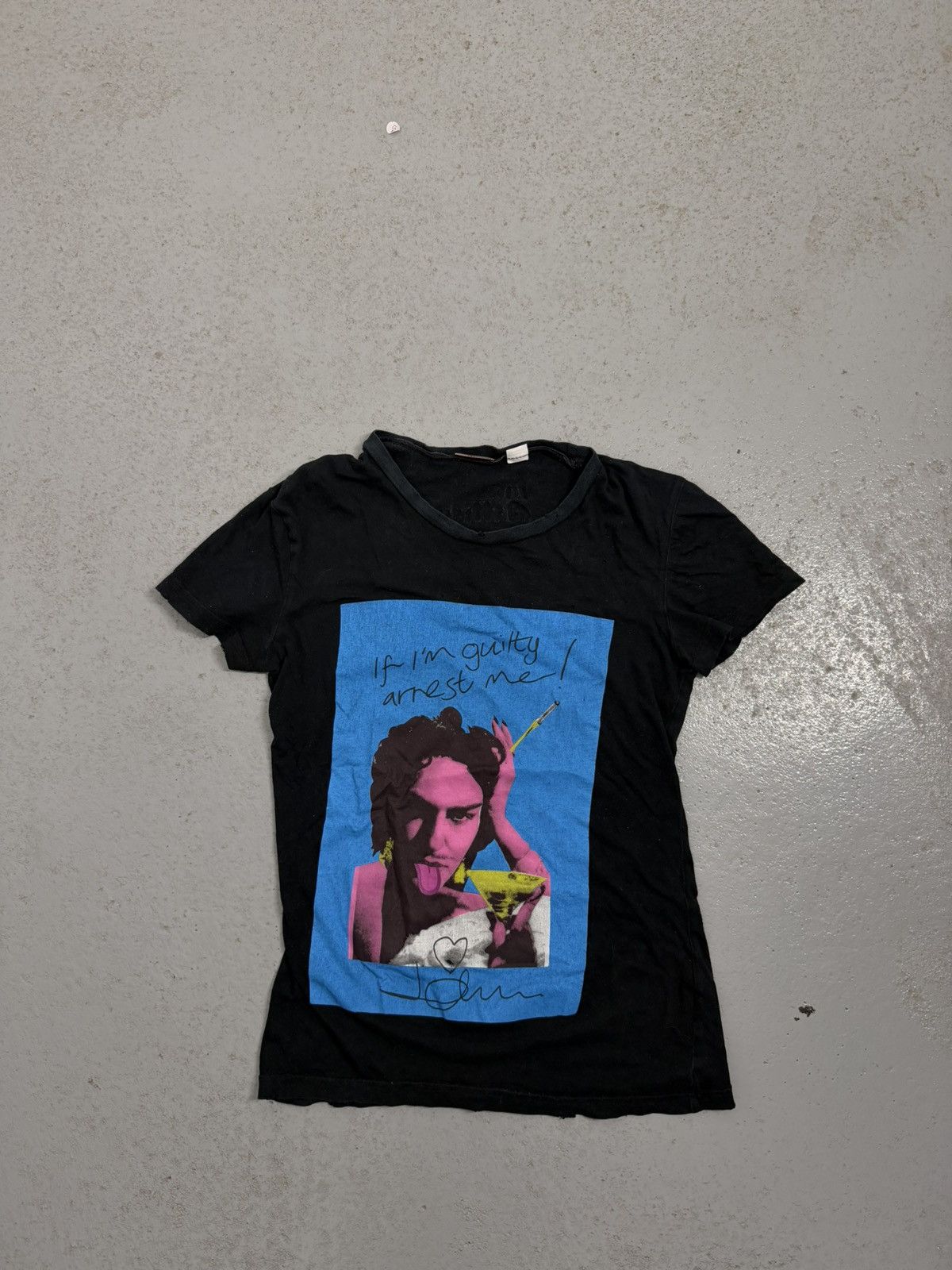 John Galliano John Galliano If Im Guilty Arrest Me 00s Vintage T-Shirt Size US XS / EU 42 / 0 - 1 Thumbnail
