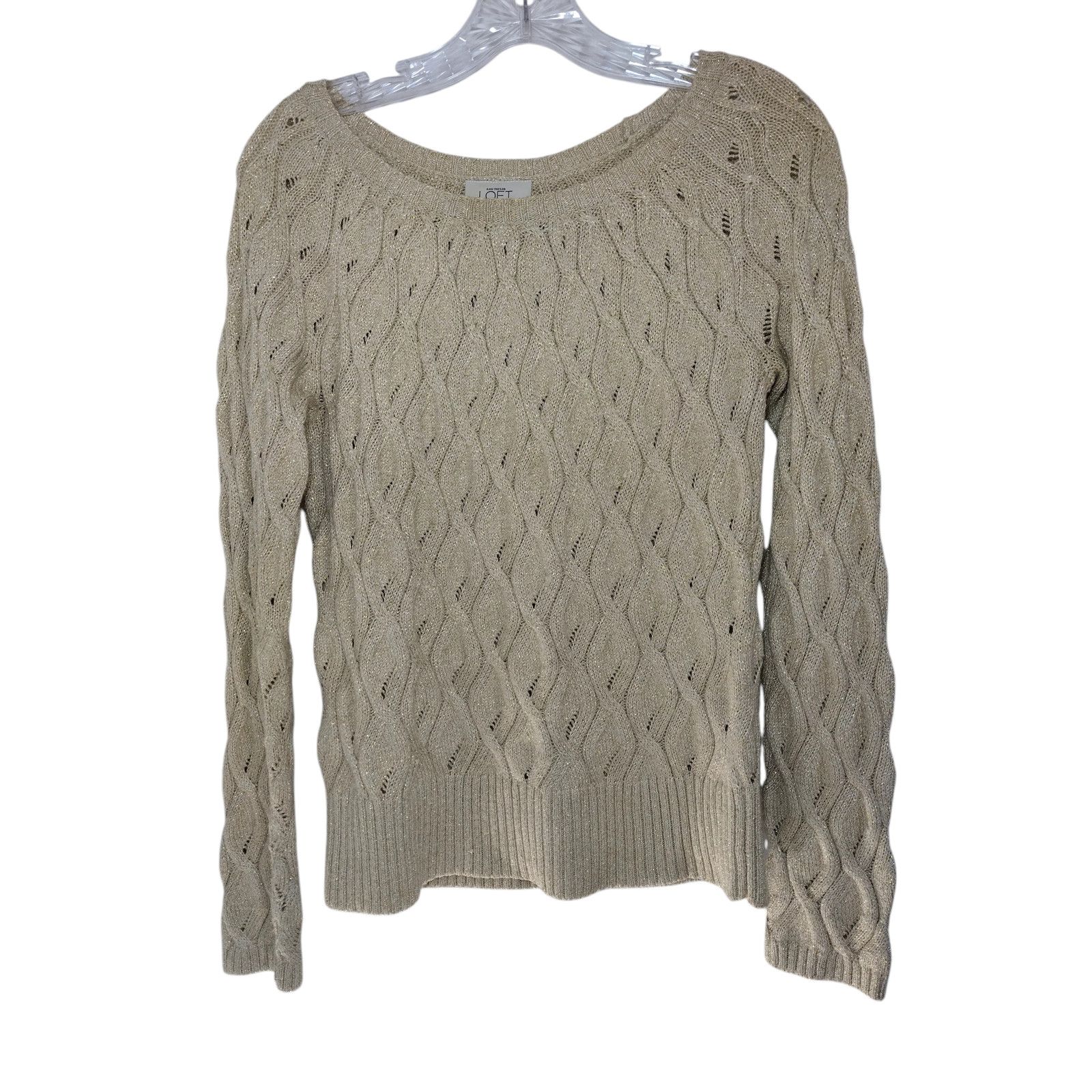 Ann Taylor NWOT Ann Taylor LOFT Sweater Lg Sleeve Crew Neck Gold Sz Md Size M / US 6-8 / IT 42-44 - 7 Thumbnail