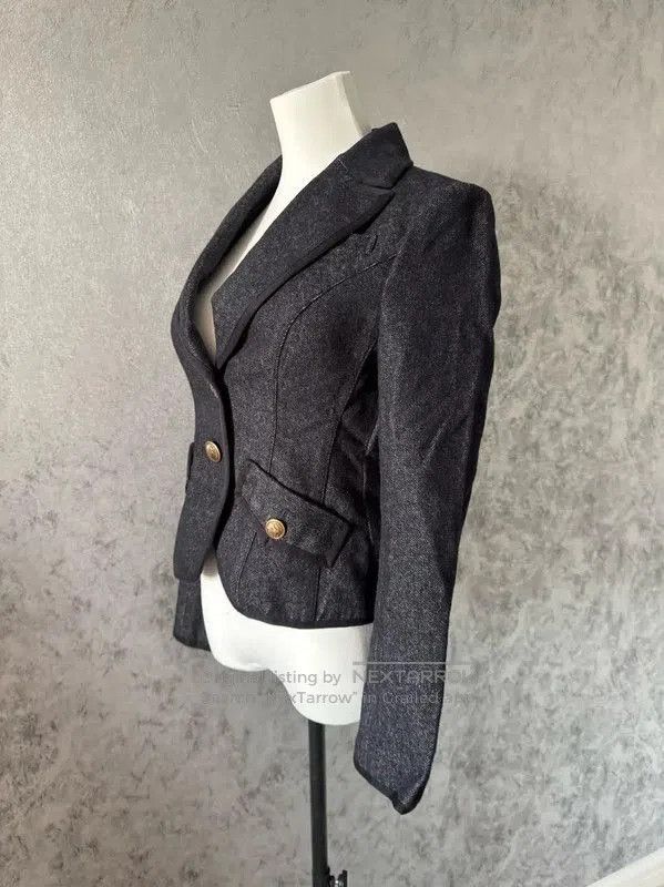 Burberry Burberry Black Cotton Blend Women's Jacket. Size S / US 4 / IT 40 - 3 Thumbnail