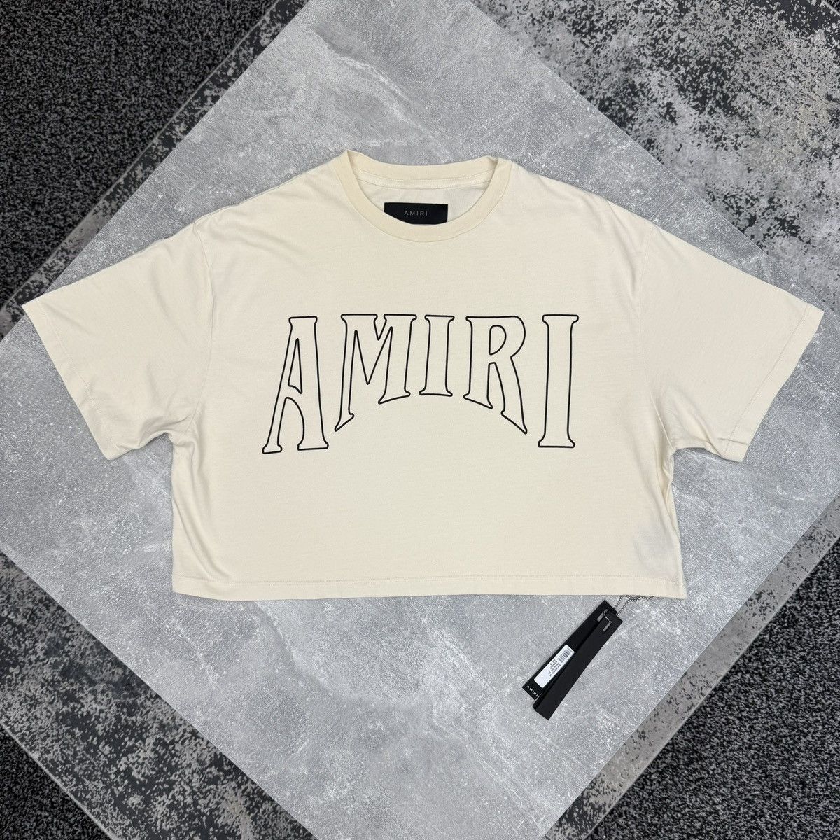 Amiri Amiri Sun Cropped Tee Alabaster. size S. bnwt. rrp £390 Size S / US 4 / IT 40 - 1 Thumbnail