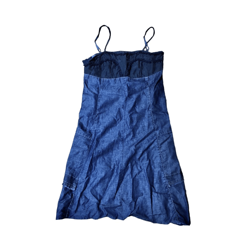 Marithe + Francois Girbaud The MfG Corset Like Denim Mini Dress Size S / US 4 / IT 40 - 1 Thumbnail