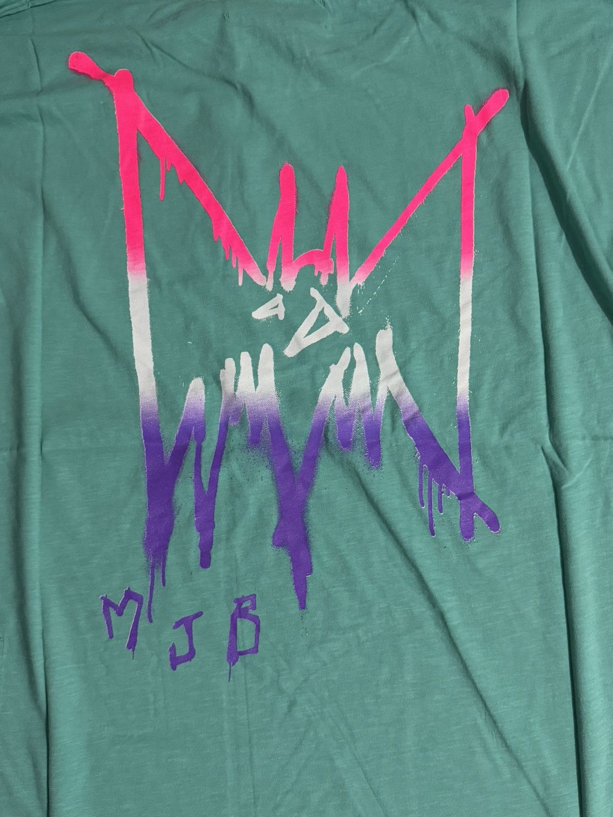 Marc Jacques Burton Marc Jacques Burton “Neon Teal Distressed” Long Sleeve Top Size US S / EU 44-46 / 1 - 4 Thumbnail
