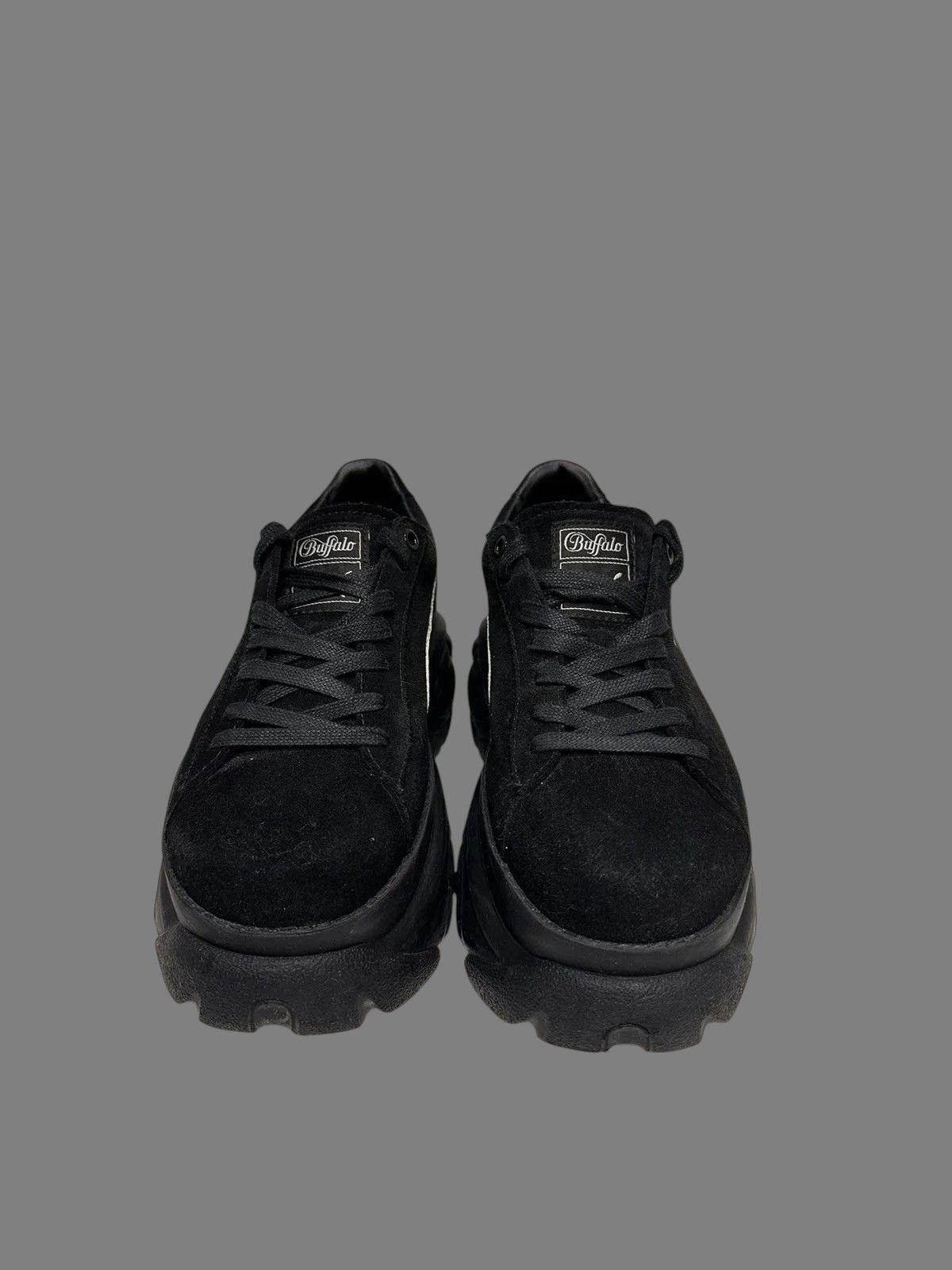 New Rock Rare Buffalo x Puma Black Platform Suede Sneakers Avantgarde Size US 7 / EU 40 - 3 Thumbnail