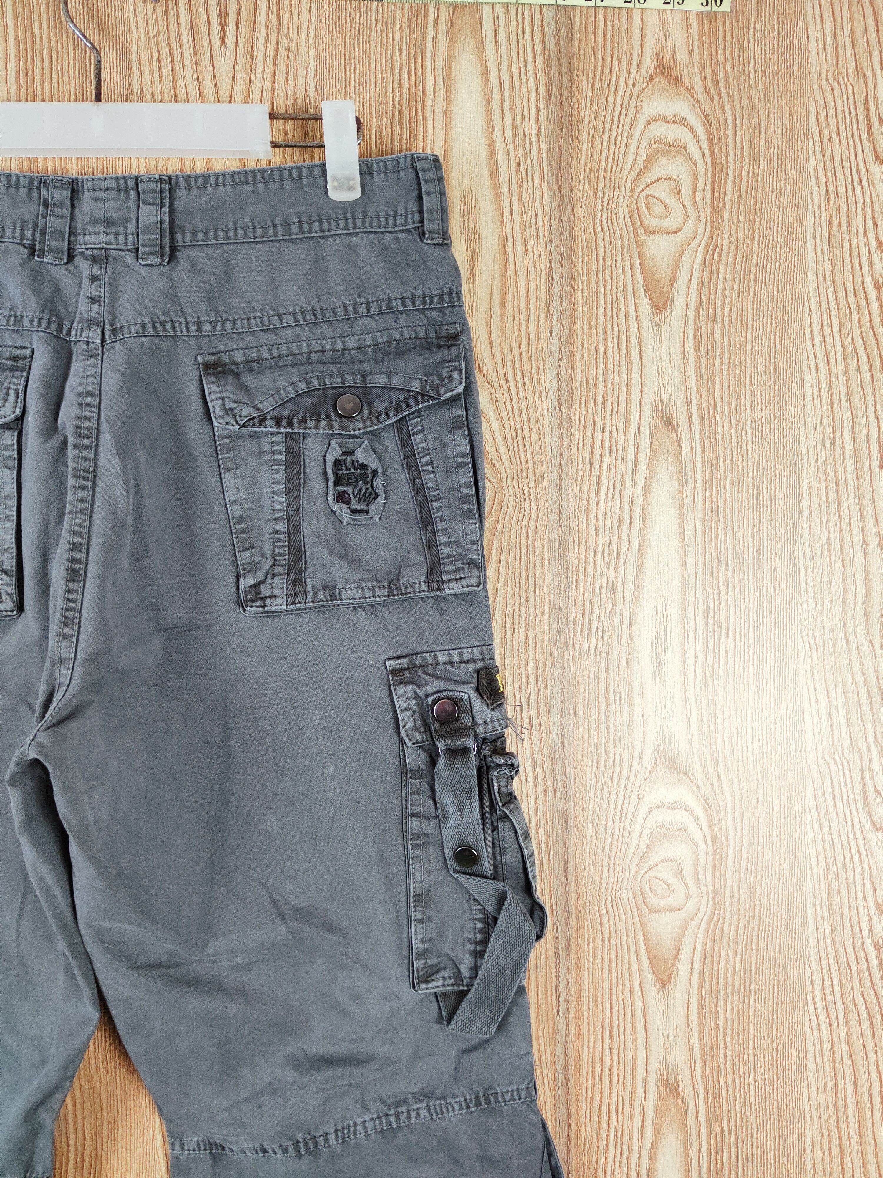 Japanese Brand Blue Keys Dark Gray Multipocket Tactical Cargo Pants #W515 Size US 32 / EU 48 - 12 Thumbnail