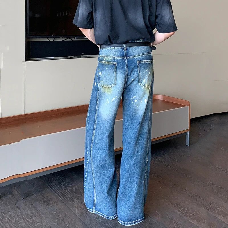 Japanese Brand × Vintage Niche Design Worn-out Splash-Ink Jeans Size US 28 / EU 44 - 5 Thumbnail