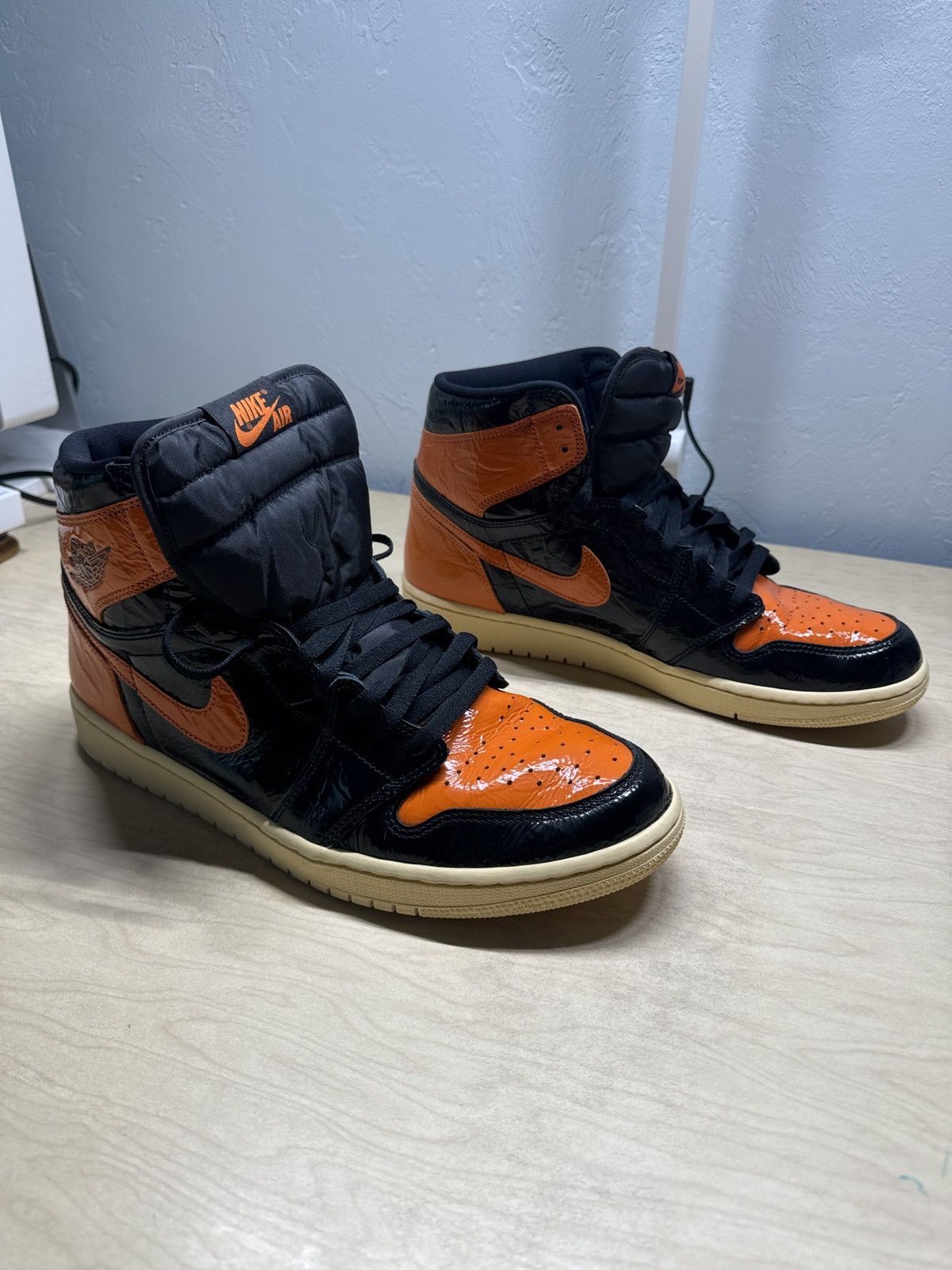 image of Air Jordan 1 Retro Shattered Backboard 3.0 Size 13 Shoes in Black, Men's