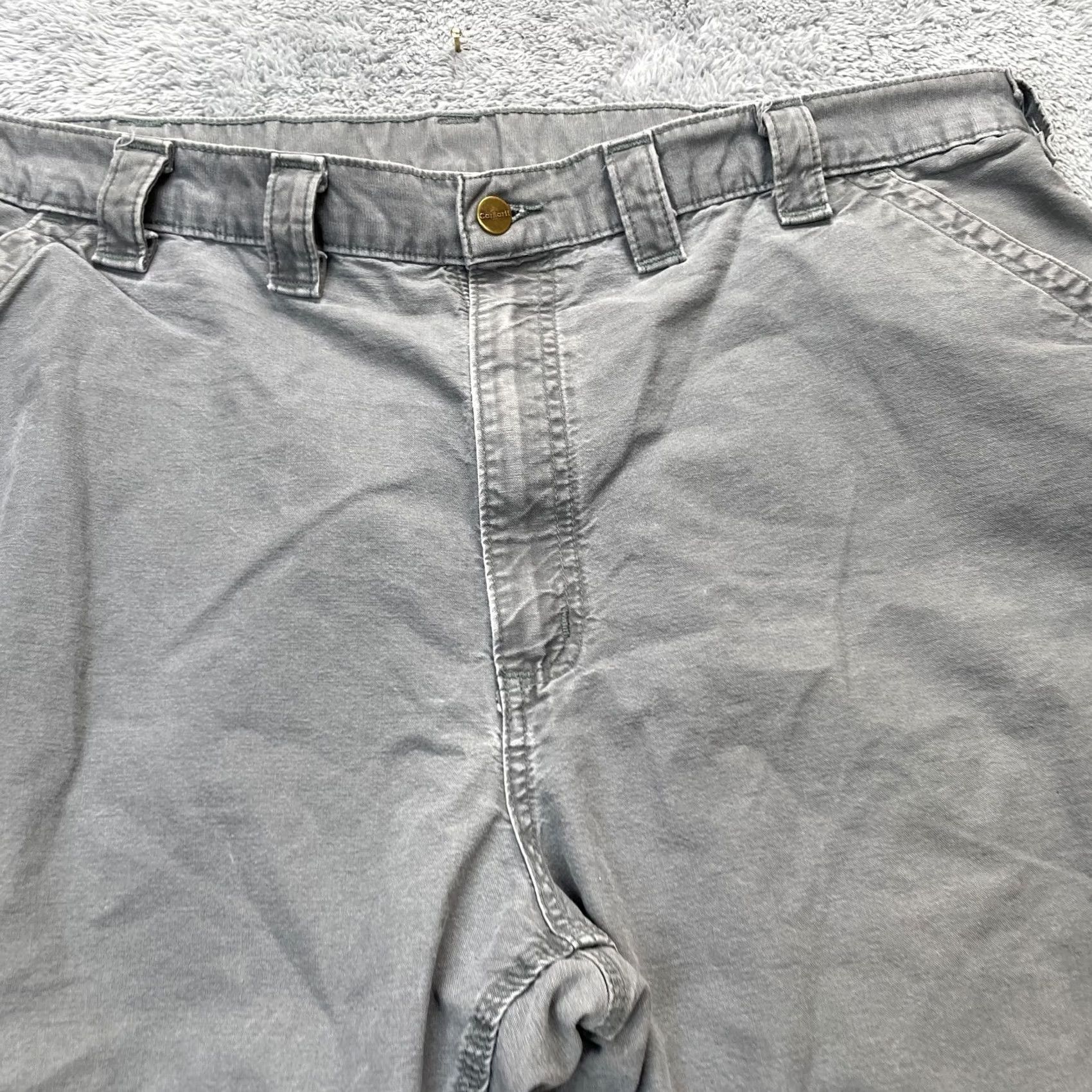 Carhartt VINTAGE Carhartt Pants Mens 42x28 Gray Carpenter Dungaree Workwear Baggy Size US 42 / EU 58 - 5 Thumbnail
