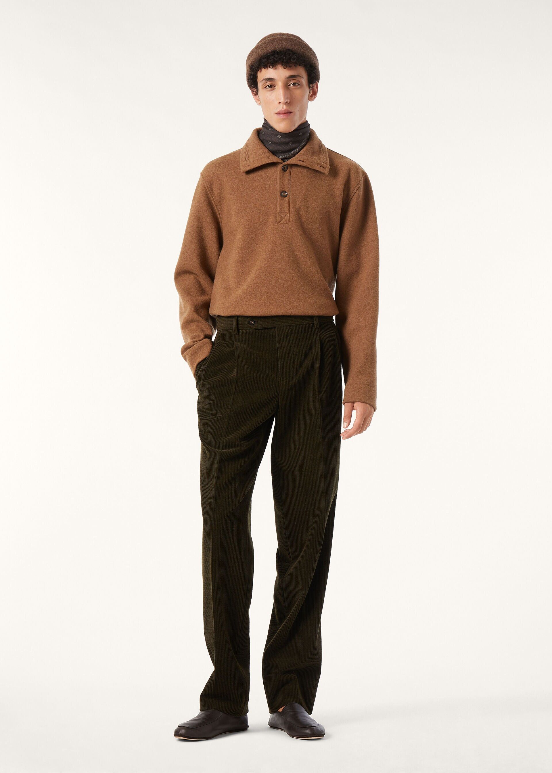 Loro Piana os11x0226 FAQ6242 Hazel Polo Shirt in Walnut Grace Size US S / EU 44-46 / 1 - 2 Thumbnail