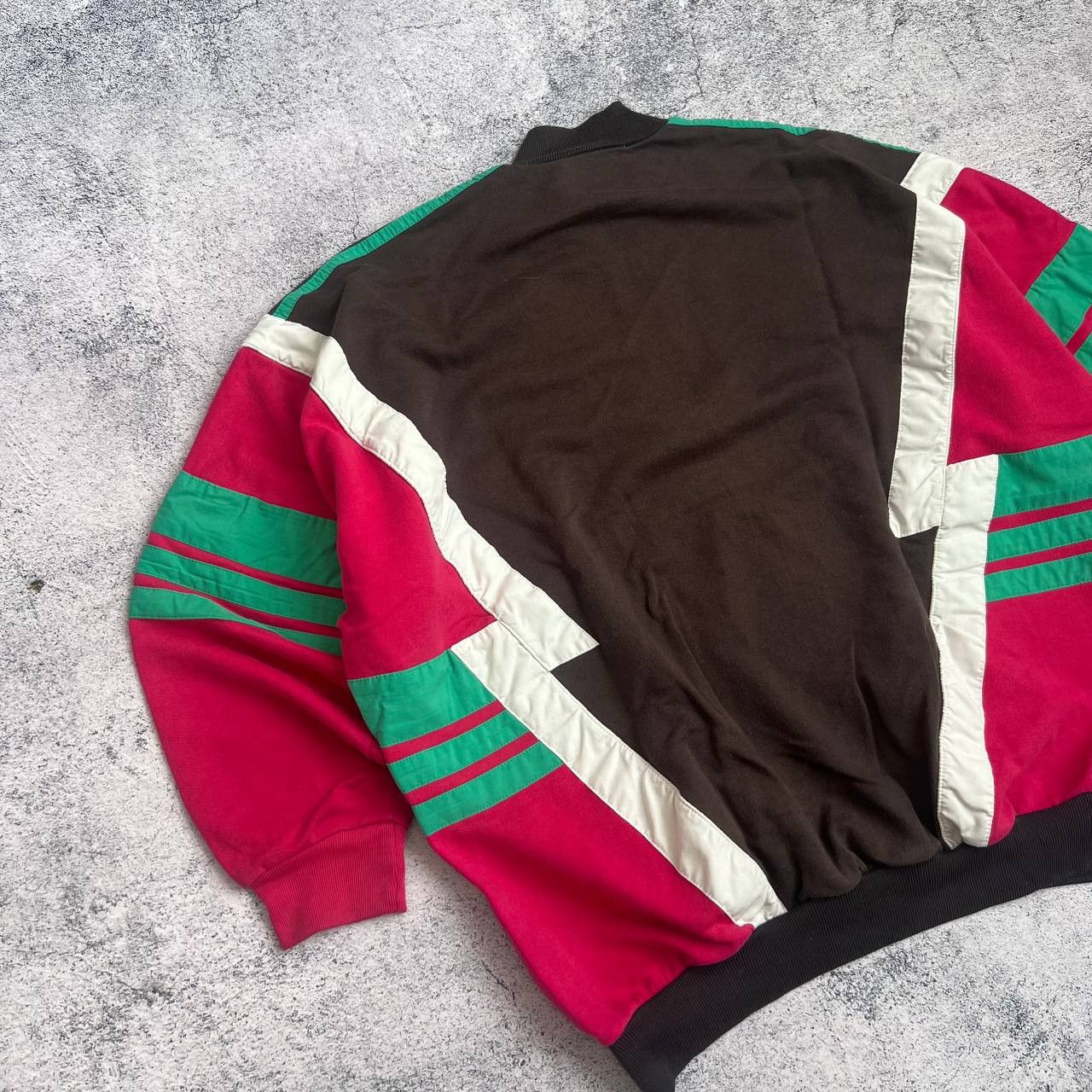 Adidas × Vintage Adidas 1/4 Zip Sweatshirt 90's - Vintage Brown (Size M-L) Size US M / EU 48-50 / 2 - 6 Thumbnail